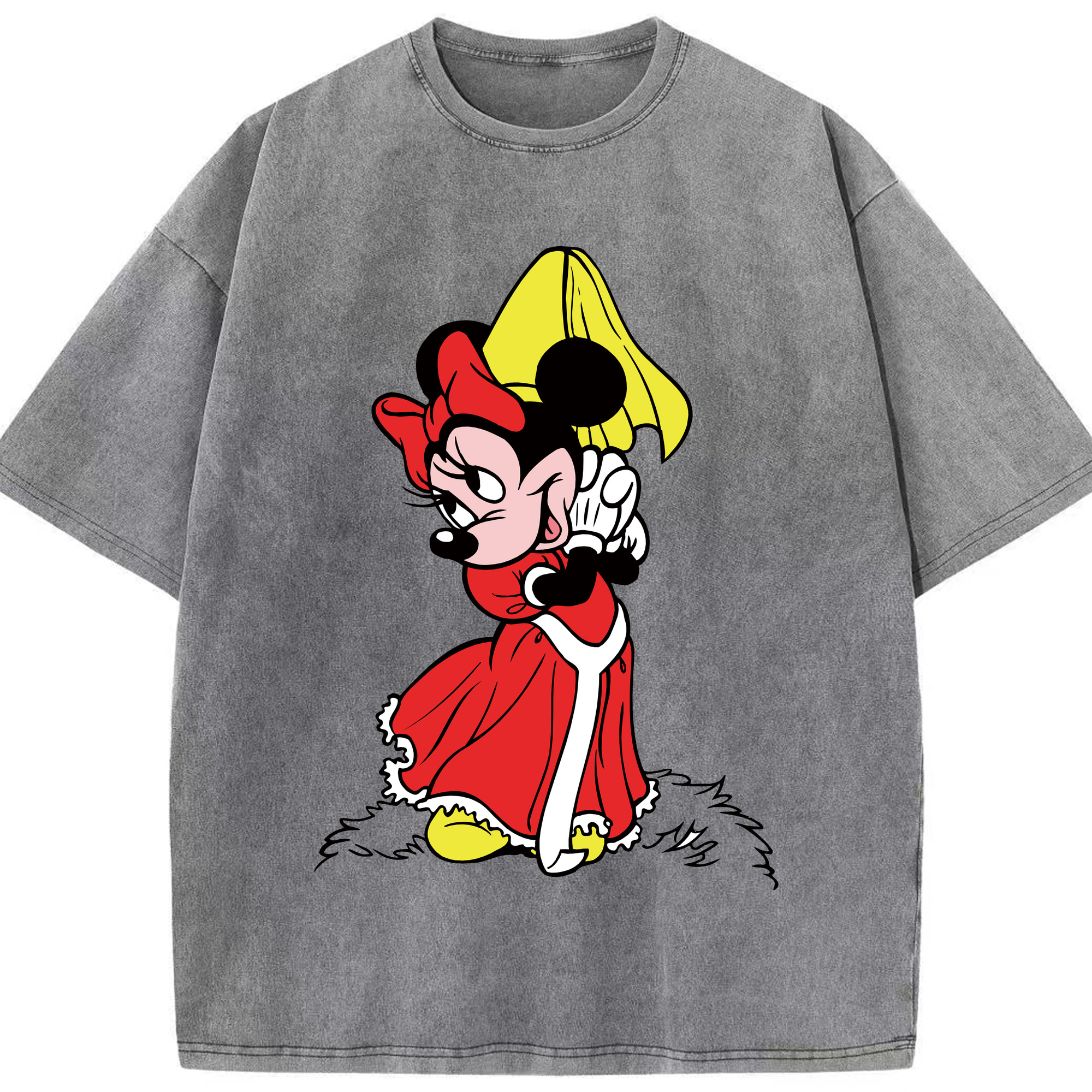 （画像用） ミッキーマウス Mickey Mouse 綿100% ヴィンテージ風 半袖Tシャツ（フロントプリント）