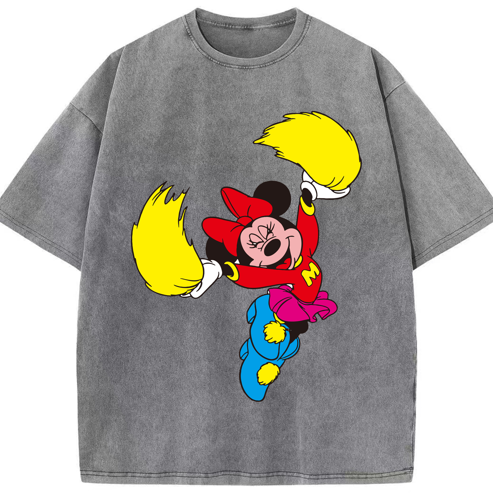 （画像用） ミッキーマウス Mickey Mouse 綿100% ヴィンテージ風 半袖Tシャツ（フロントプリント）