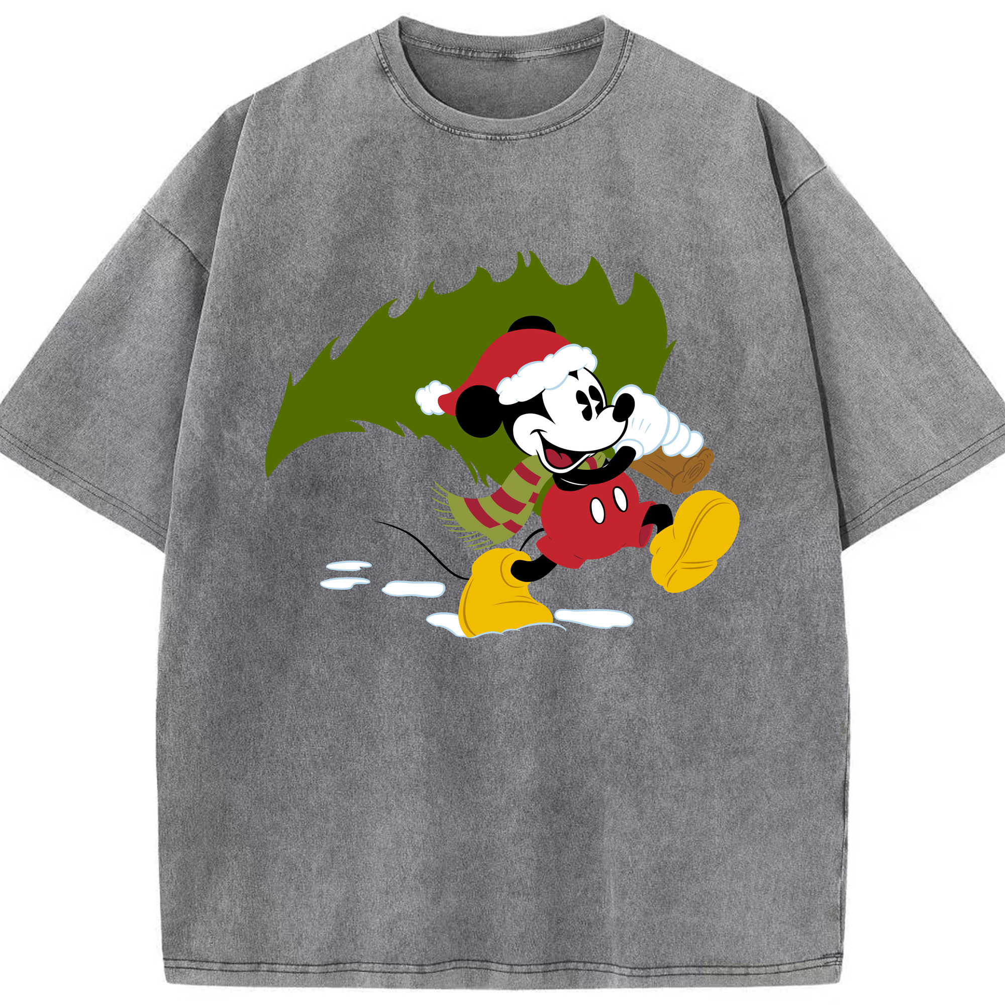 （画像用） ミッキーマウス Mickey Mouse 綿100% ヴィンテージ風 半袖Tシャツ（フロントプリント）