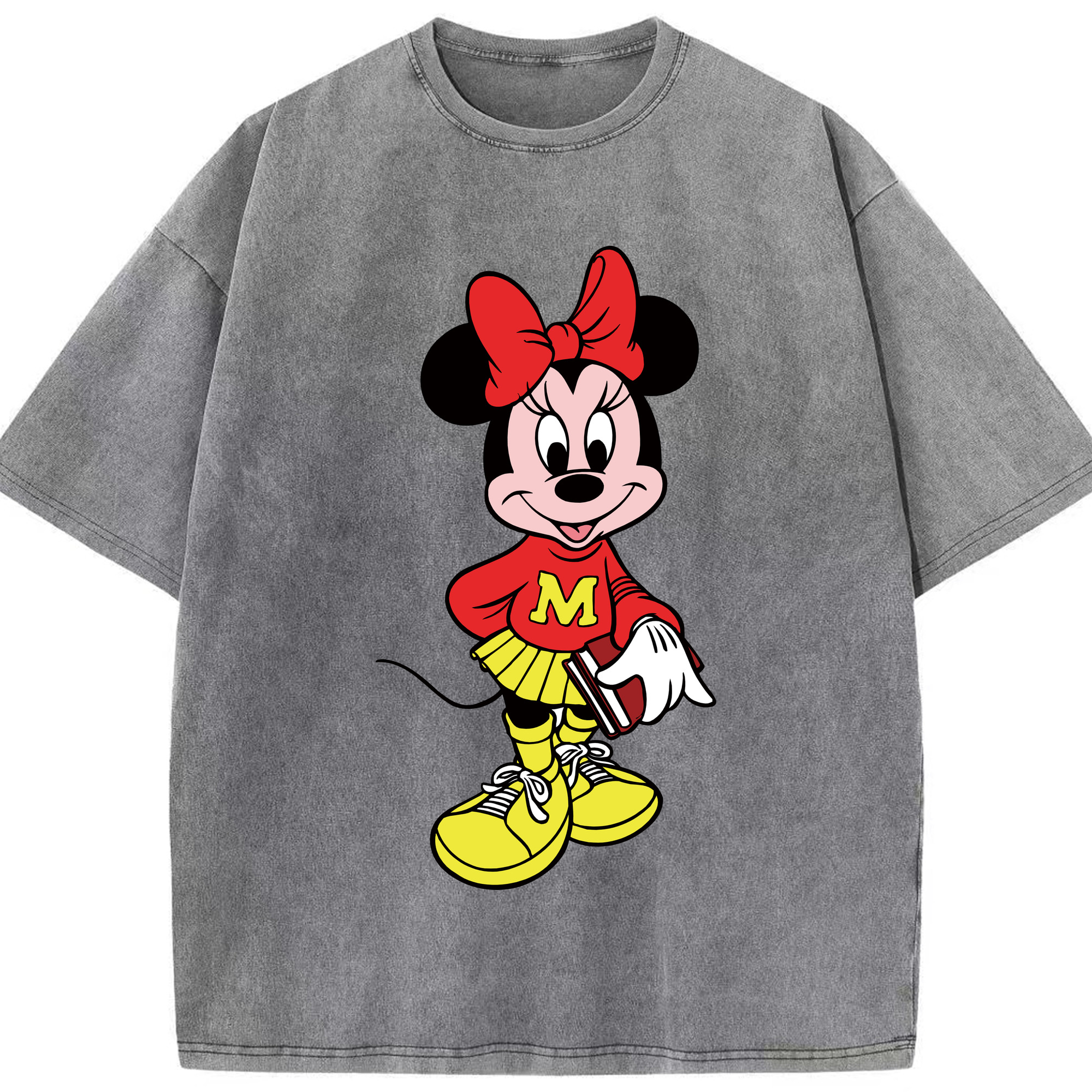 （画像用） ミッキーマウス Mickey Mouse 綿100% ヴィンテージ風 半袖Tシャツ（フロントプリント）