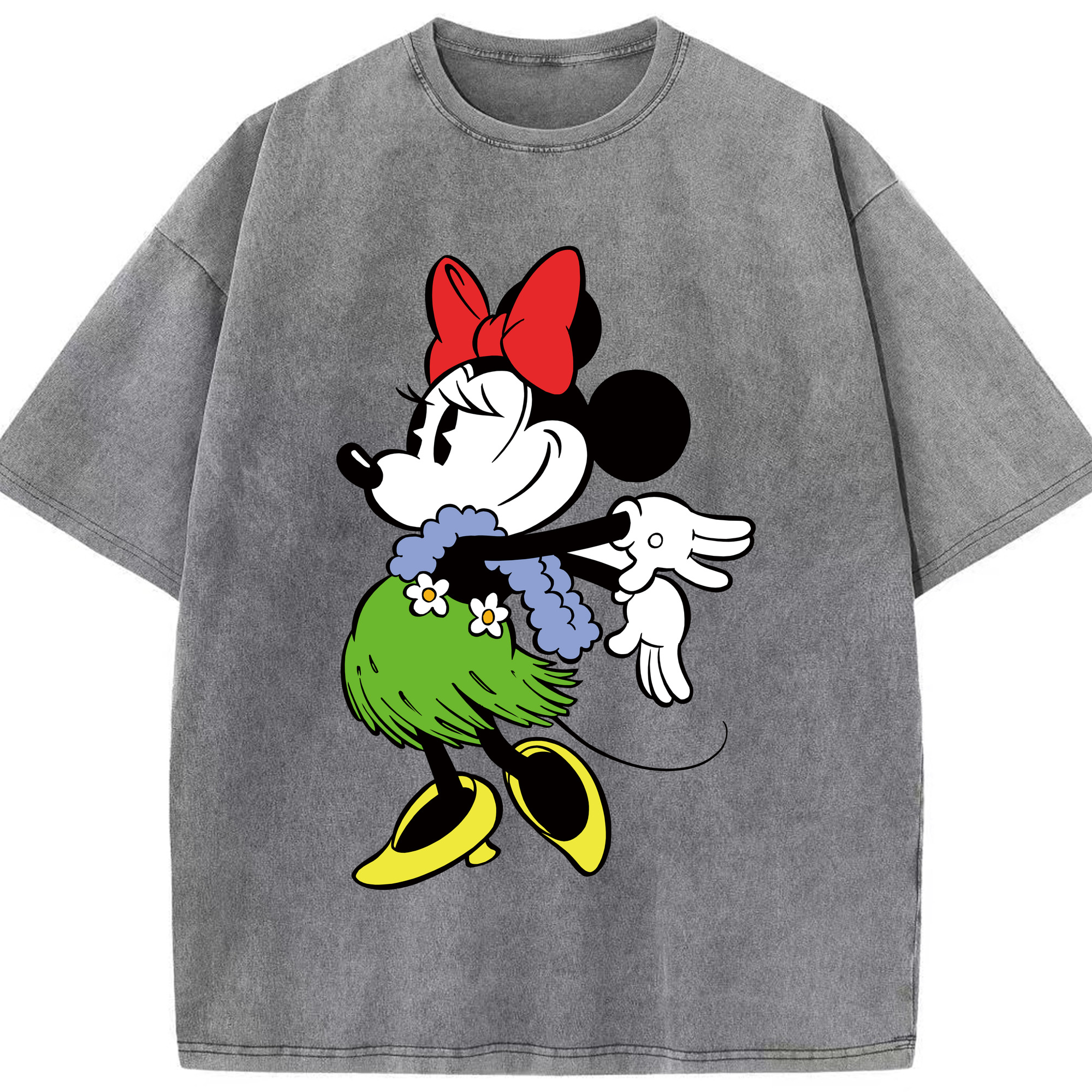 （画像用） ミッキーマウス Mickey Mouse 綿100% ヴィンテージ風 半袖Tシャツ（フロントプリント）