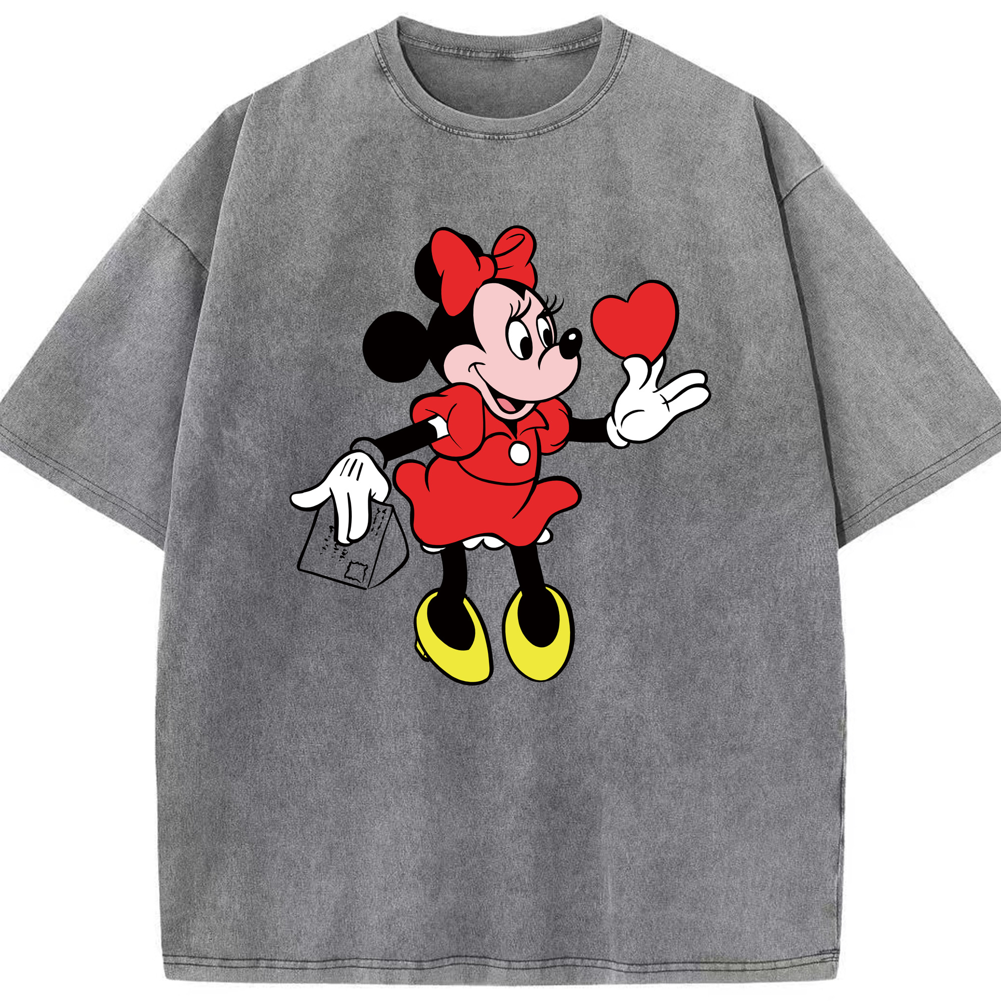 （画像用） ミッキーマウス Mickey Mouse 綿100% ヴィンテージ風 半袖Tシャツ（フロントプリント）