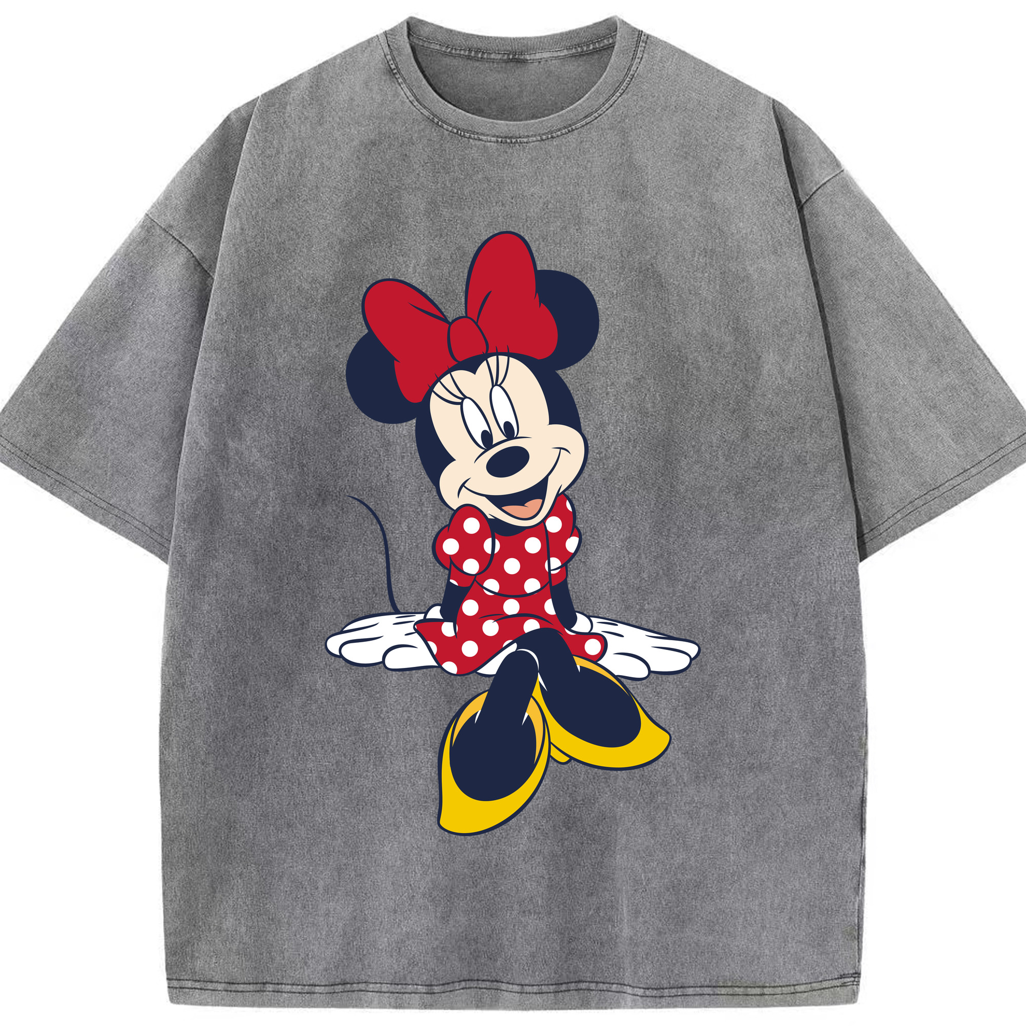 （画像用） ミッキーマウス Mickey Mouse 綿100% ヴィンテージ風 半袖Tシャツ（フロントプリント）