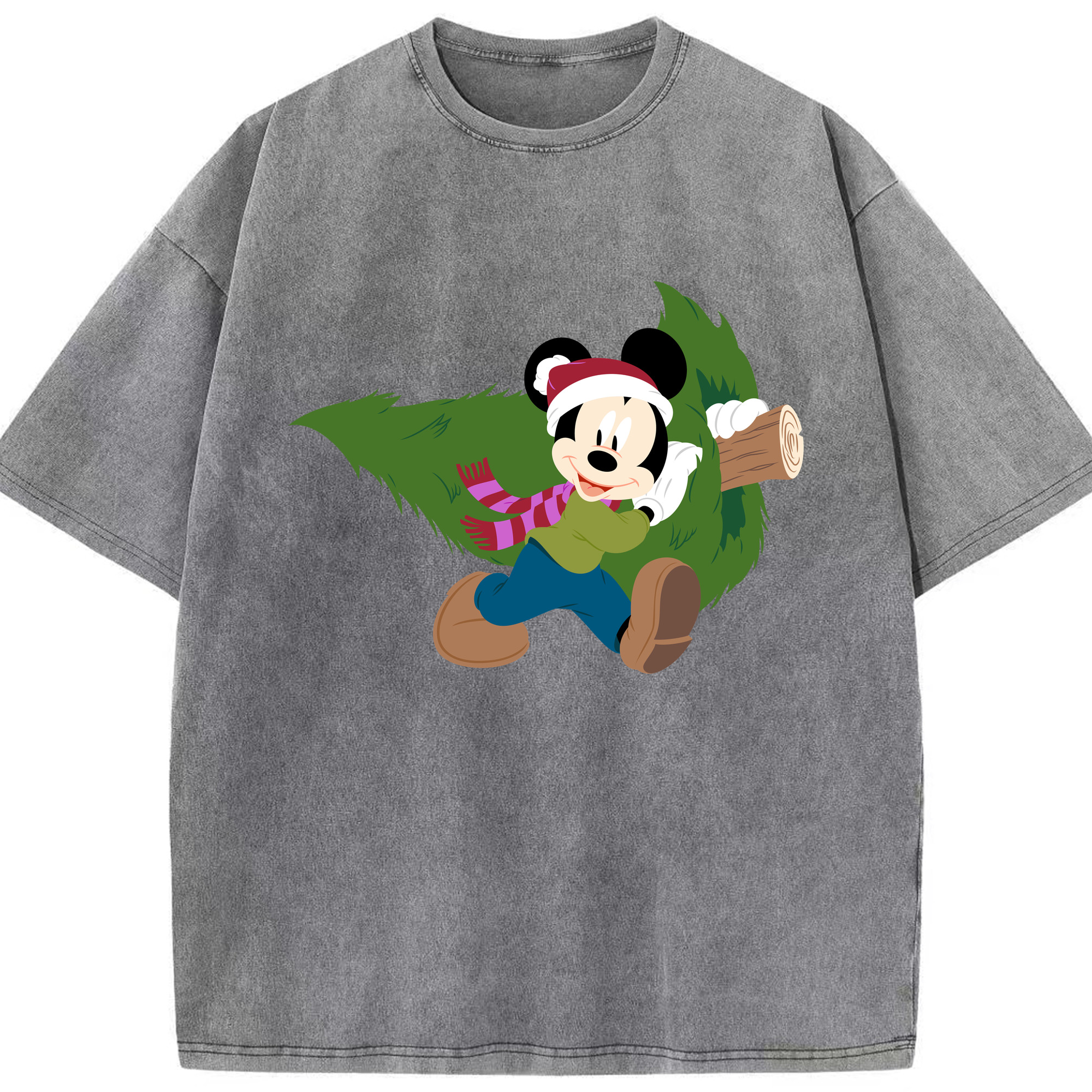 （画像用） ミッキーマウス Mickey Mouse 綿100% ヴィンテージ風 半袖Tシャツ（フロントプリント）