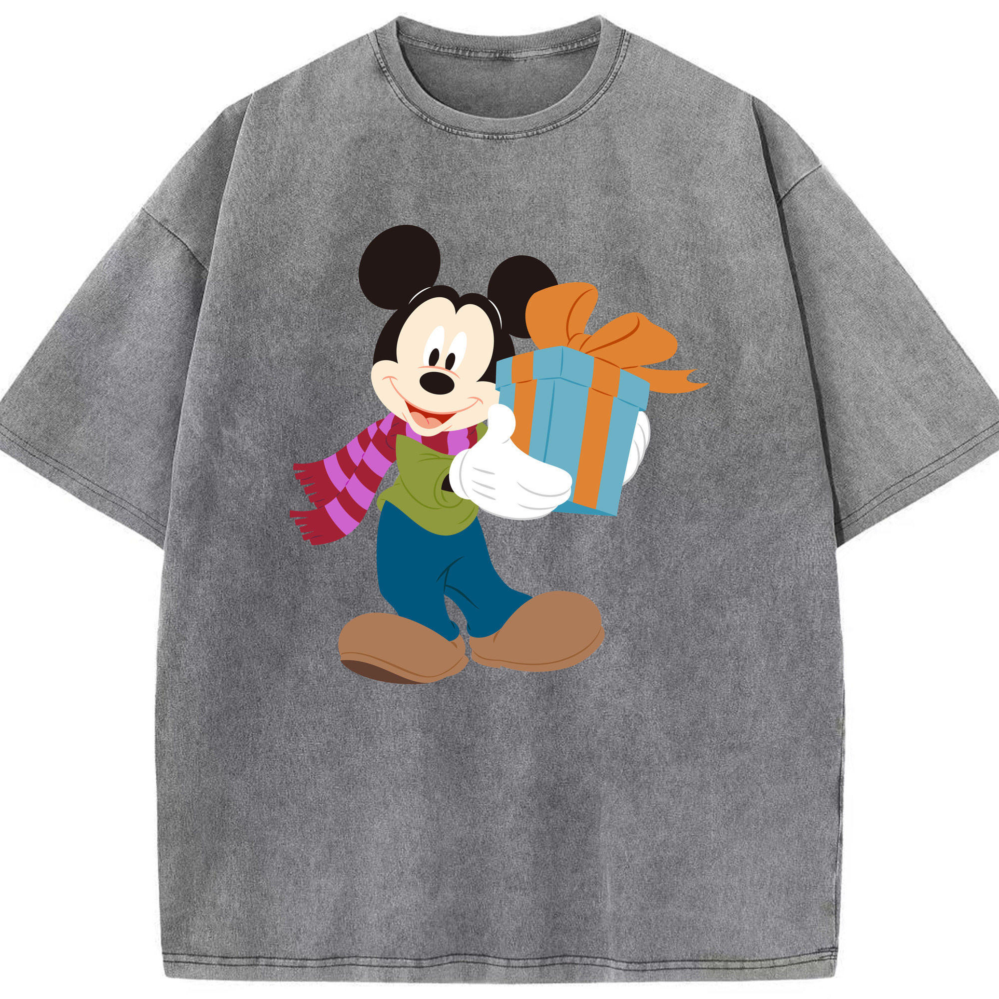 （画像用） ミッキーマウス Mickey Mouse 綿100% ヴィンテージ風 半袖Tシャツ（フロントプリント）