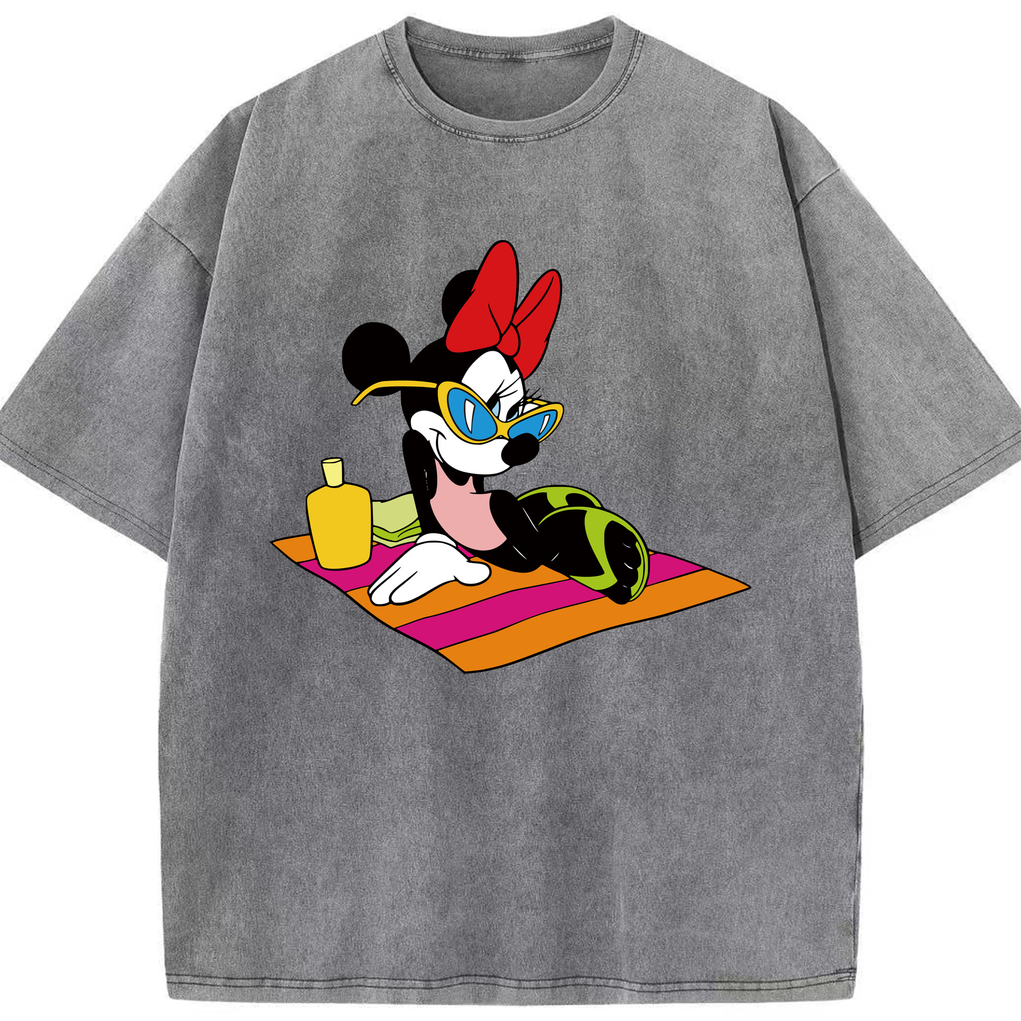 ミッキーマウス Mickey Mouse 綿100% ヴィンテージ風 半袖Tシャツ（フロントプリント）