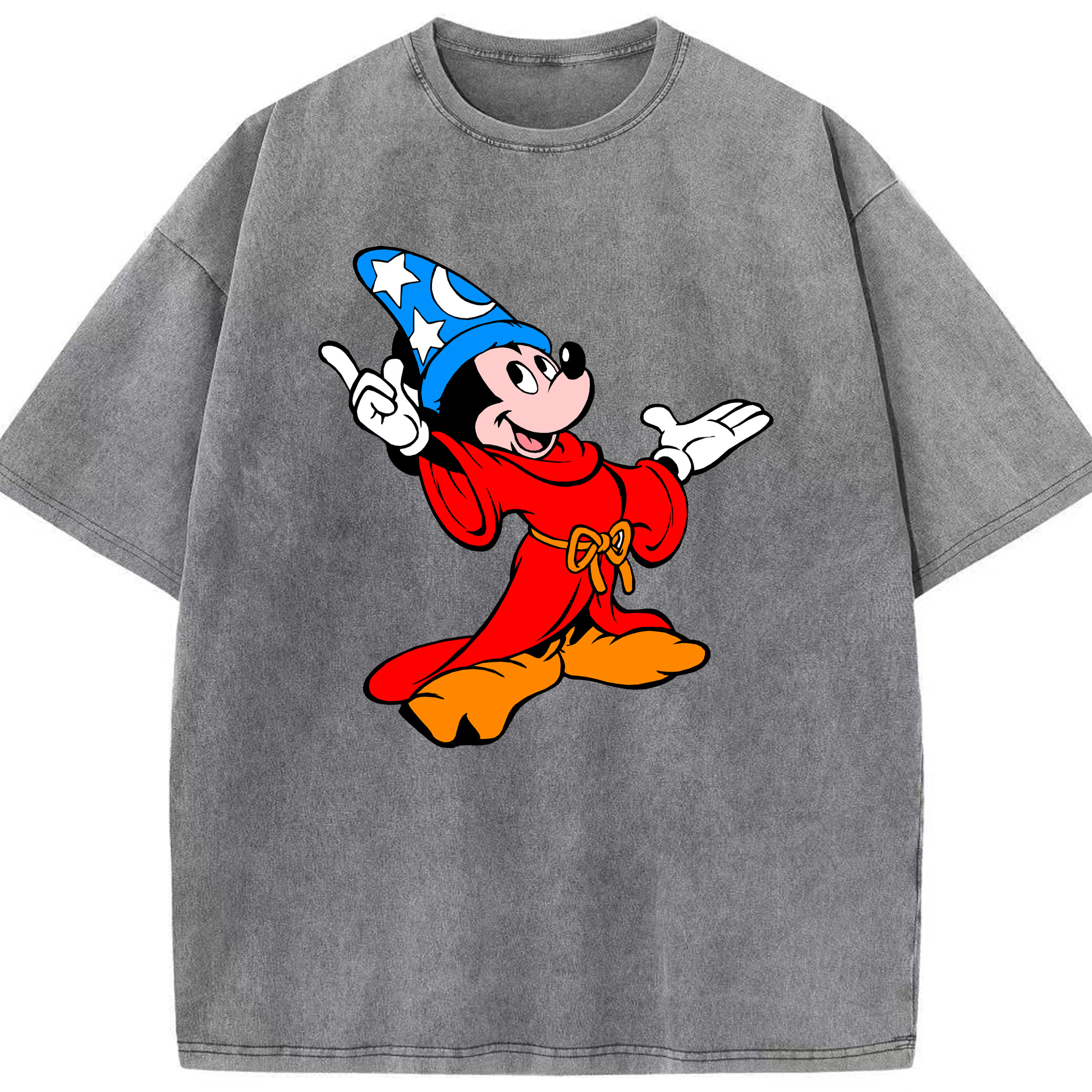 （画像用） ミッキーマウス Mickey Mouse 綿100% ヴィンテージ風 半袖Tシャツ（フロントプリント）
