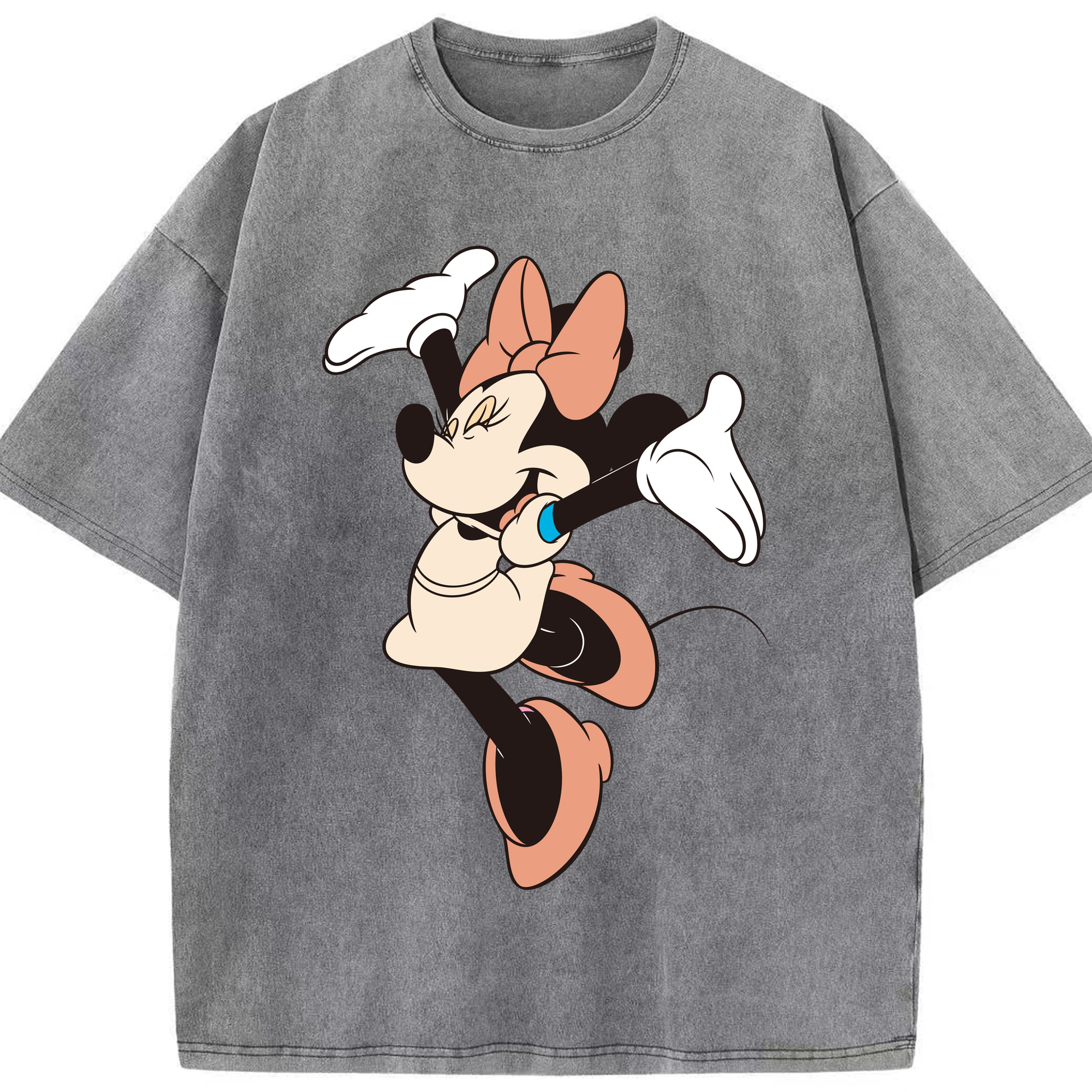 （画像用） ミッキーマウス Mickey Mouse 綿100% ヴィンテージ風 半袖Tシャツ（フロントプリント）