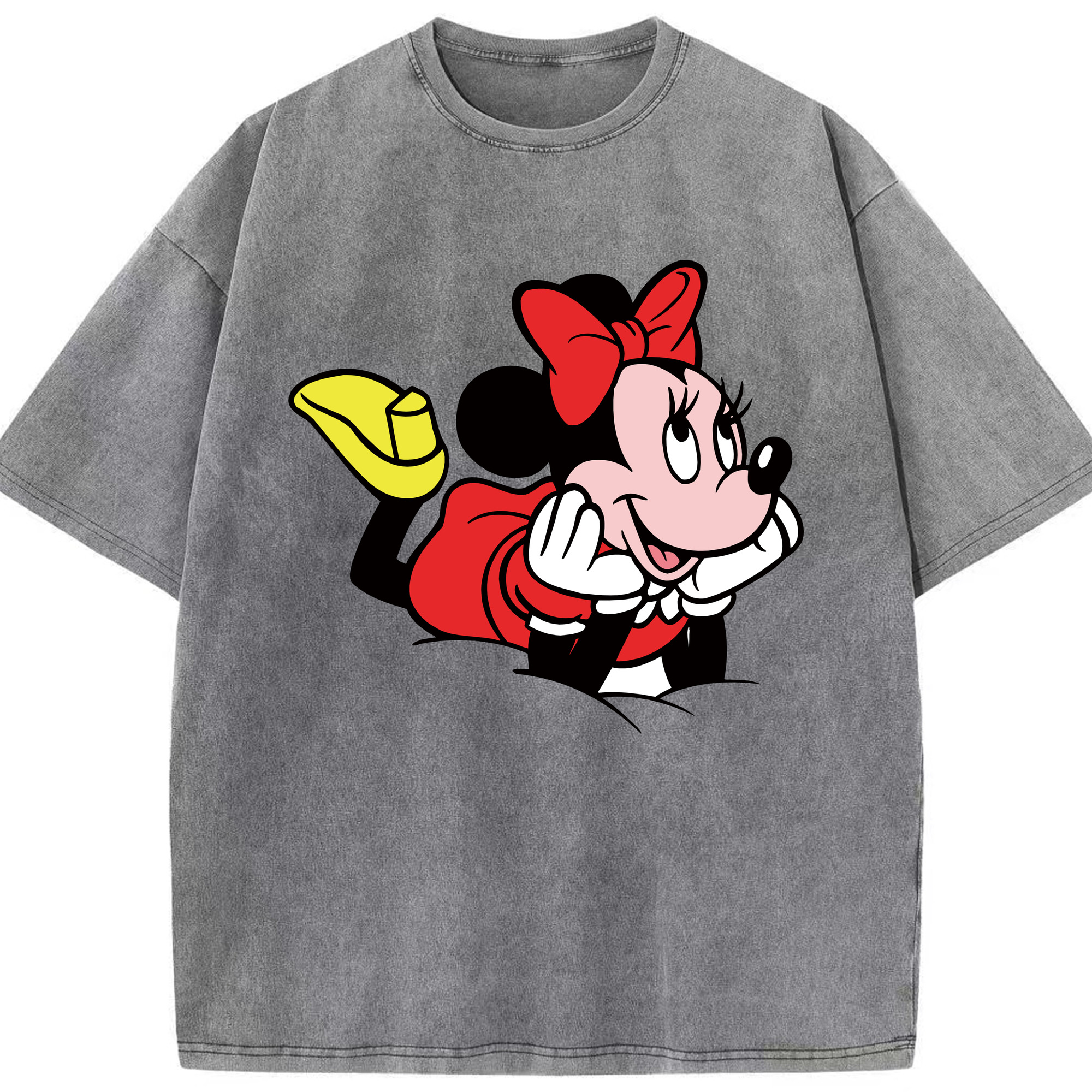 （画像用） ミッキーマウス Mickey Mouse 綿100% ヴィンテージ風 半袖Tシャツ（フロントプリント）