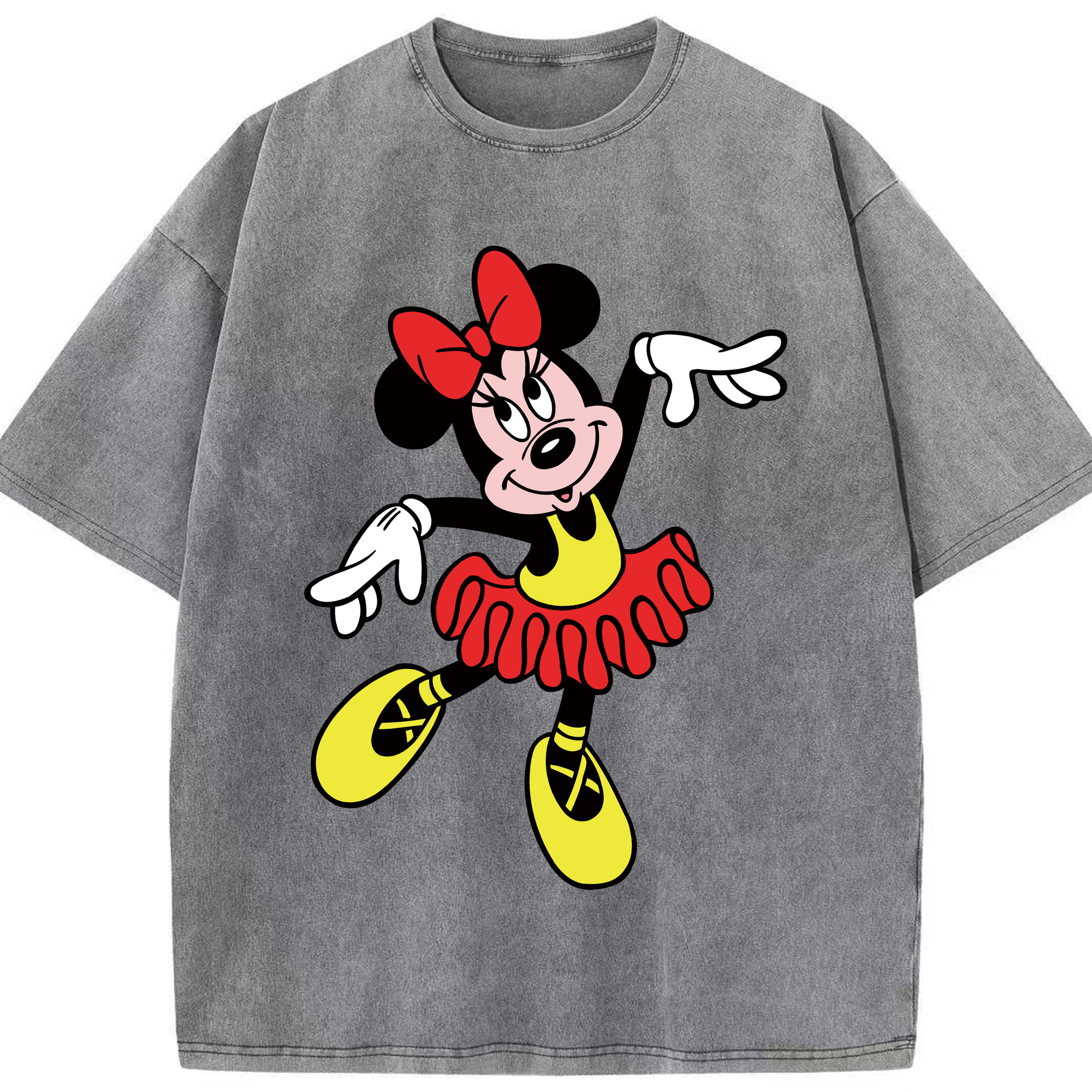 （画像用） ミッキーマウス Mickey Mouse 綿100% ヴィンテージ風 半袖Tシャツ（フロントプリント）