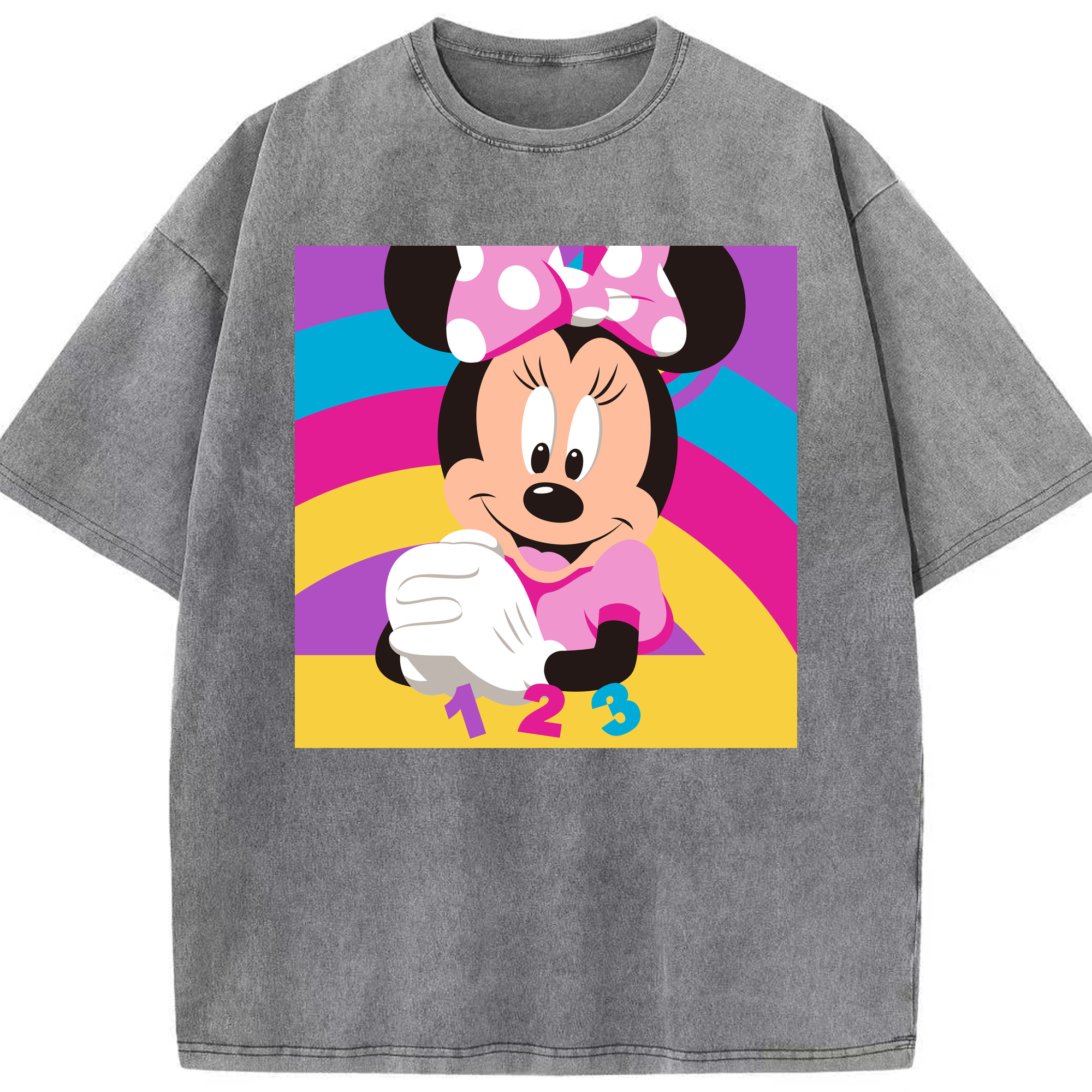 （画像用） ミッキーマウス Mickey Mouse 綿100% ヴィンテージ風 半袖Tシャツ（フロントプリント）