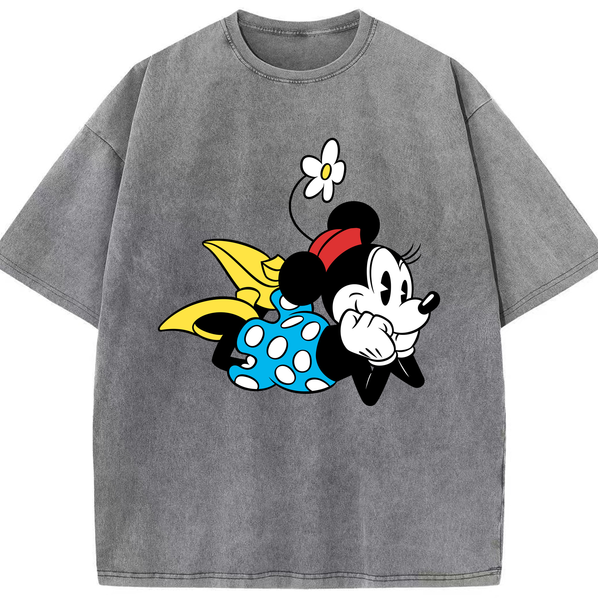 （画像用） ミッキーマウス Mickey Mouse 綿100% ヴィンテージ風 半袖Tシャツ（フロントプリント）