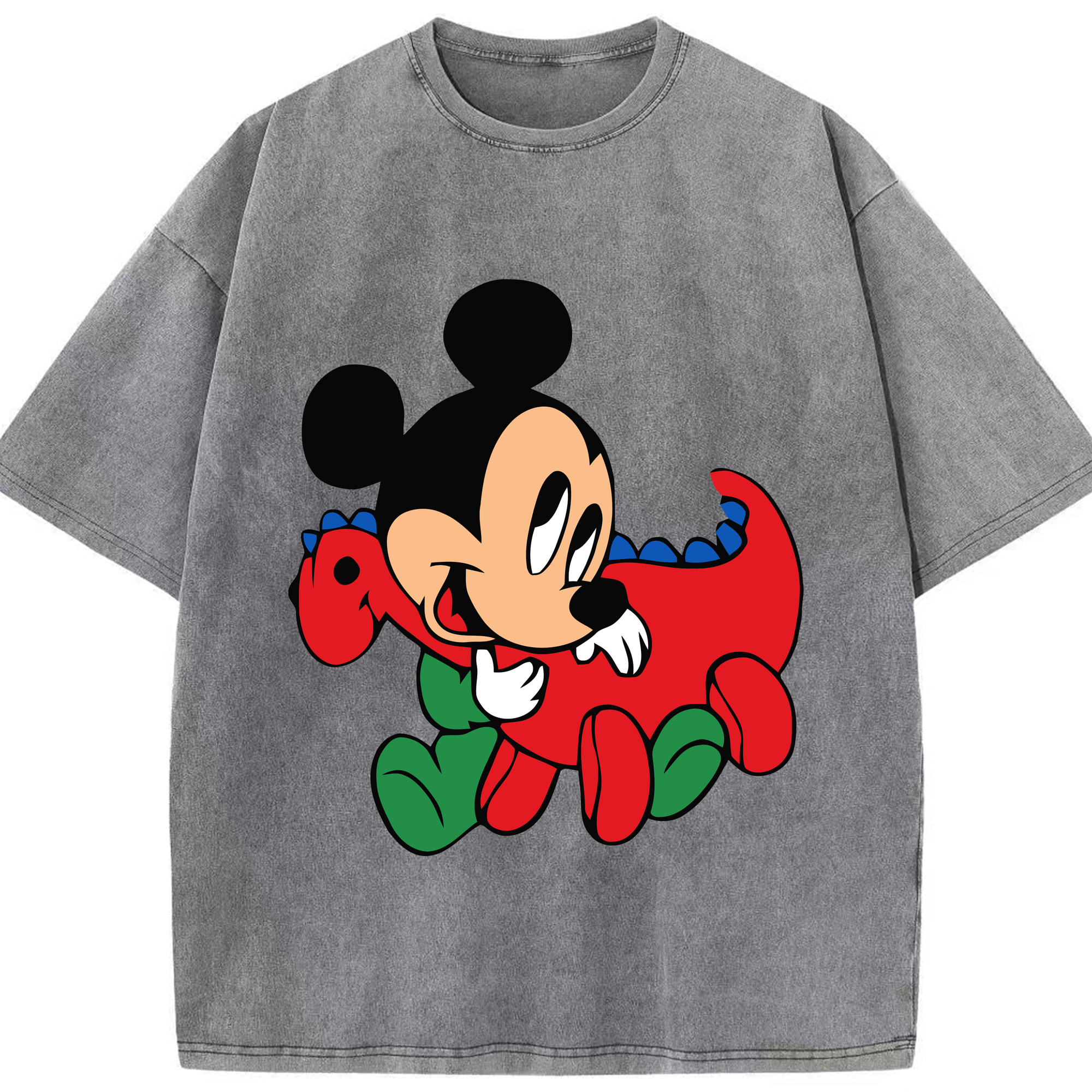 （画像用） ミッキーマウス Mickey Mouse 綿100% ヴィンテージ風 半袖Tシャツ（フロントプリント）