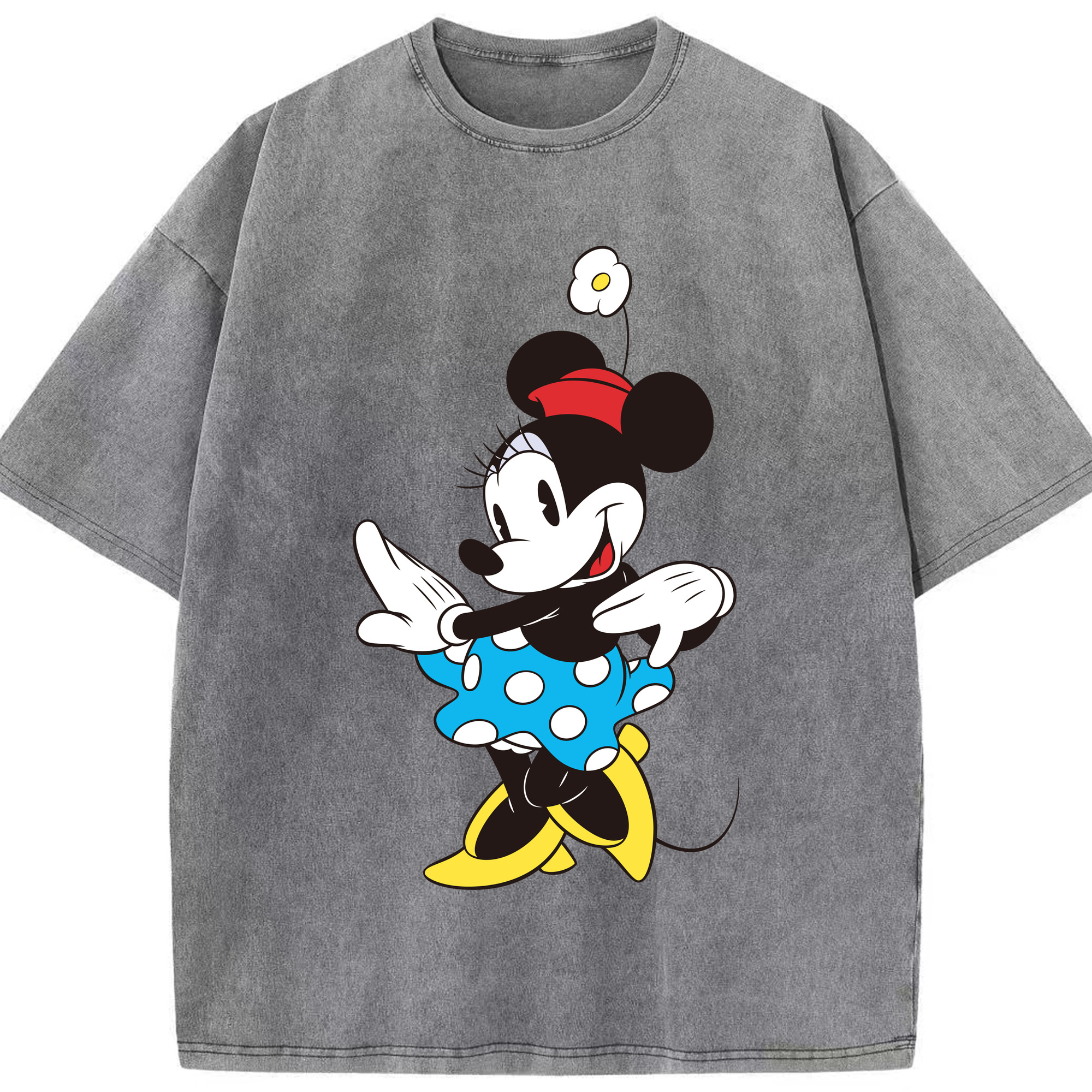 （画像用） ミッキーマウス Mickey Mouse 綿100% ヴィンテージ風 半袖Tシャツ（フロントプリント）