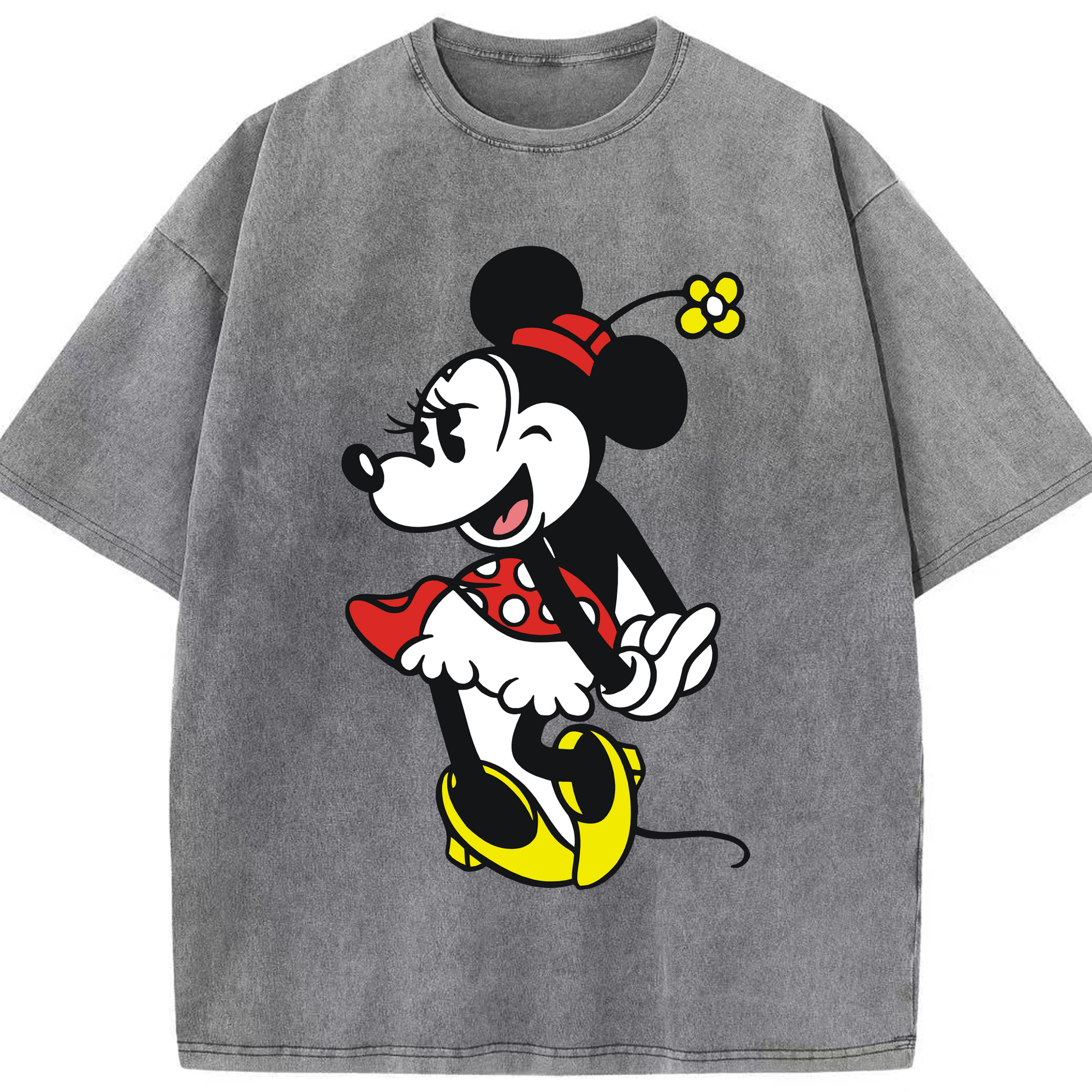 （画像用） ミッキーマウス Mickey Mouse 綿100% ヴィンテージ風 半袖Tシャツ（フロントプリント）