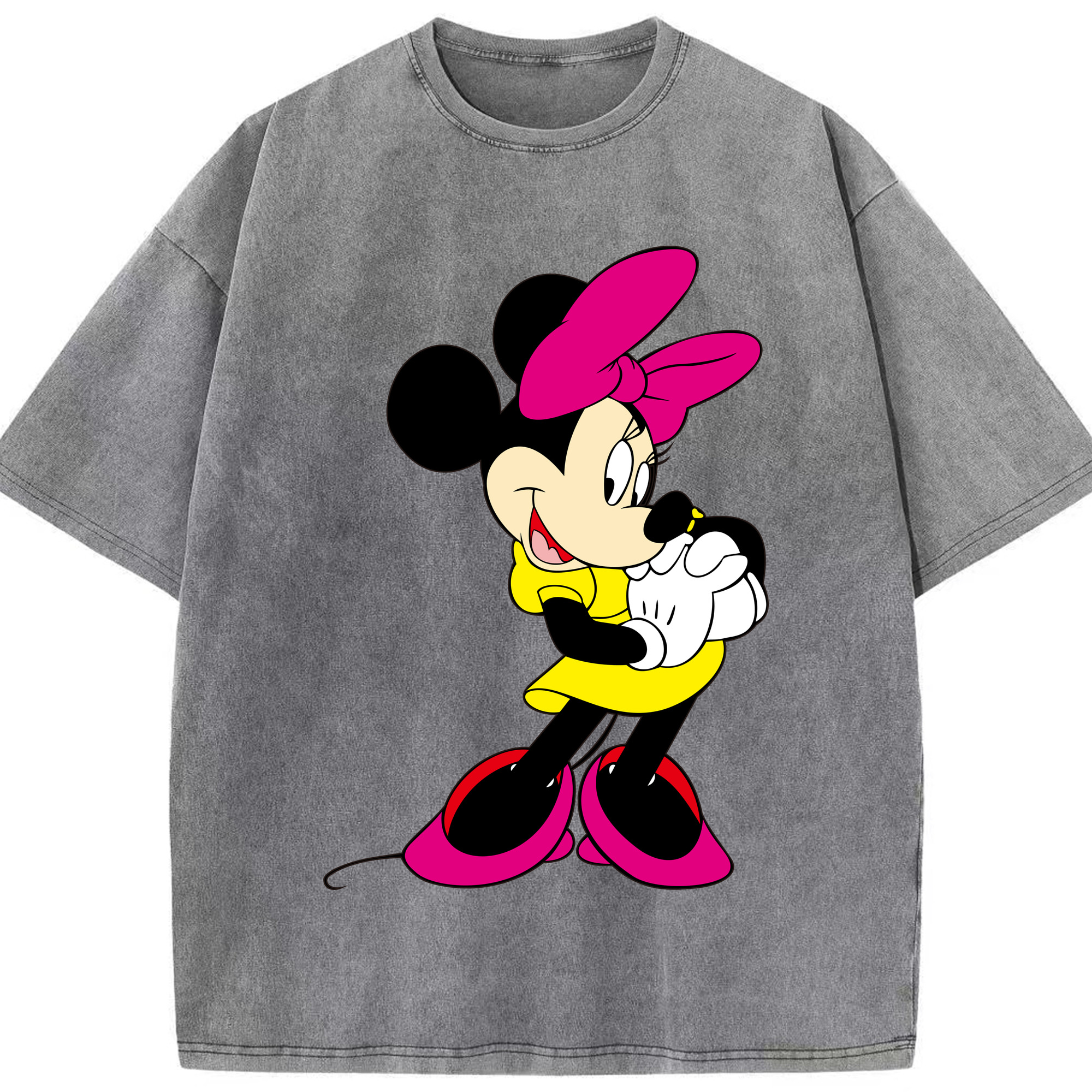 （画像用） ミッキーマウス Mickey Mouse 綿100% ヴィンテージ風 半袖Tシャツ（フロントプリント）
