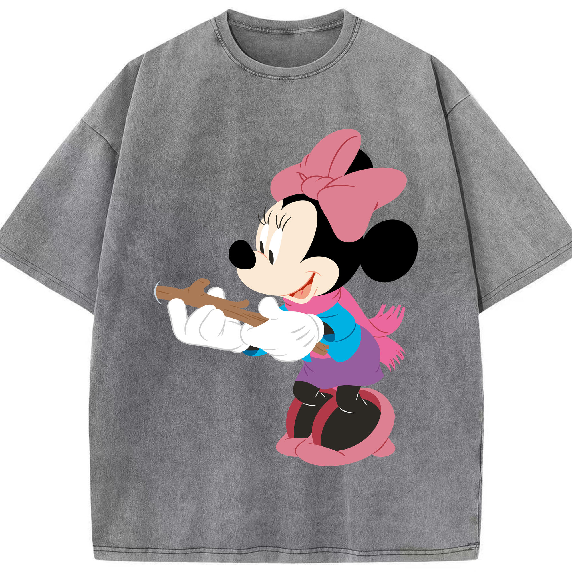 （画像用） ミッキーマウス Mickey Mouse 綿100% ヴィンテージ風 半袖Tシャツ（フロントプリント）