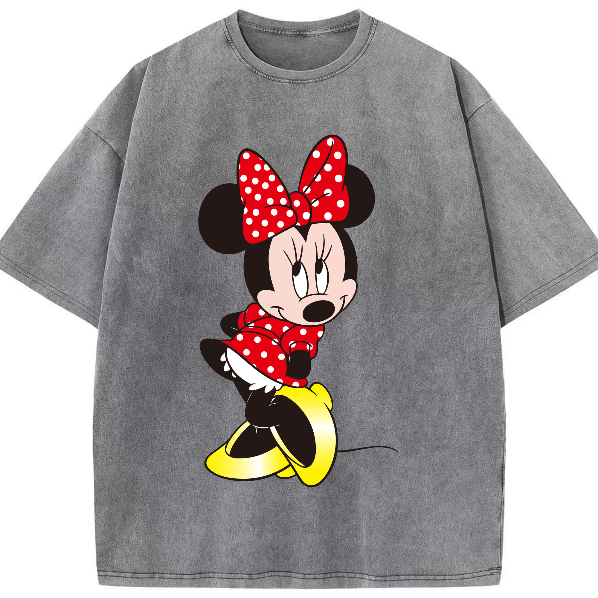 （画像用） ミッキーマウス Mickey Mouse 綿100% ヴィンテージ風 半袖Tシャツ（フロントプリント）