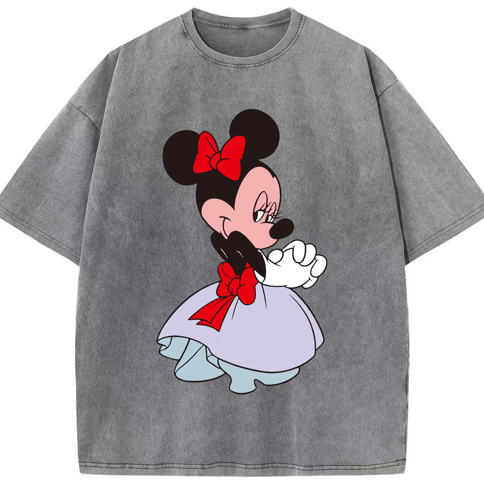 （画像用） ミッキーマウス Mickey Mouse 綿100% ヴィンテージ風 半袖Tシャツ（フロントプリント）