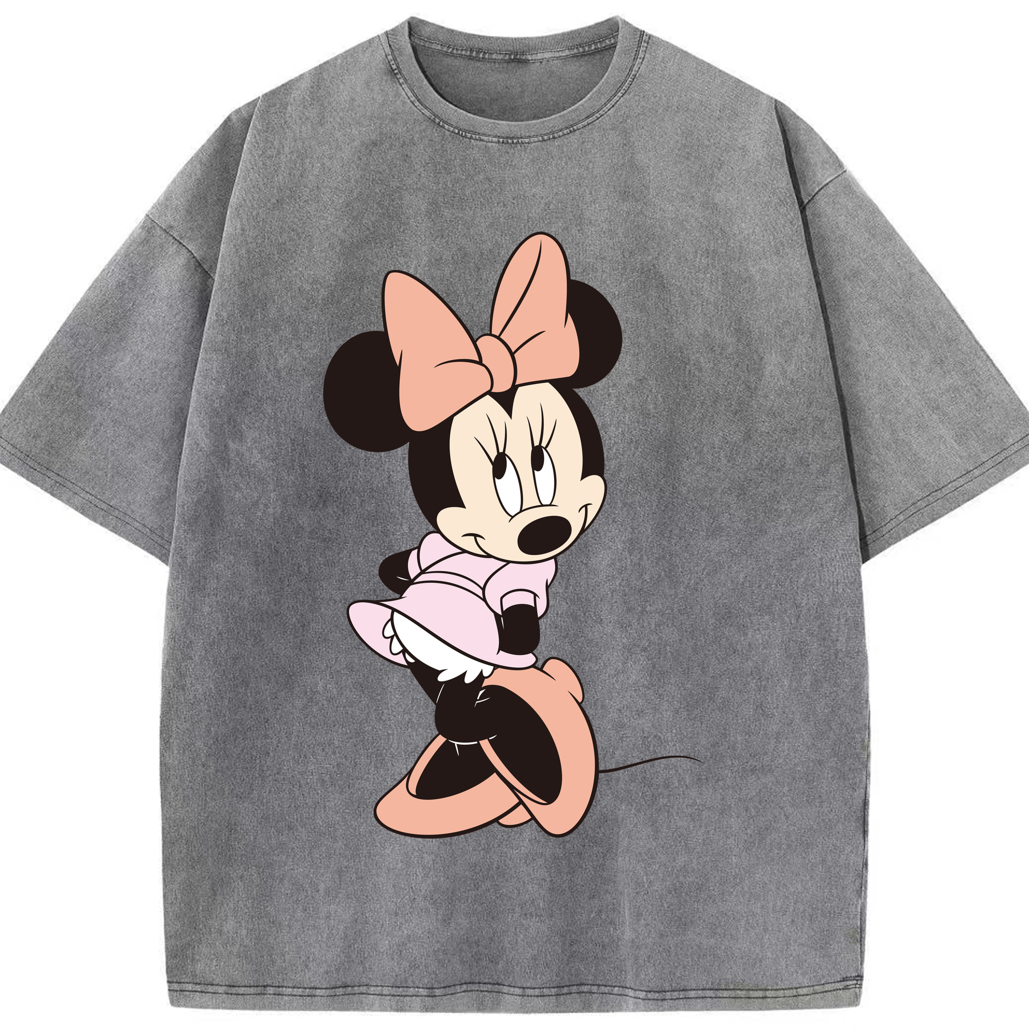 （画像用） ミッキーマウス Mickey Mouse 綿100% ヴィンテージ風 半袖Tシャツ（フロントプリント）