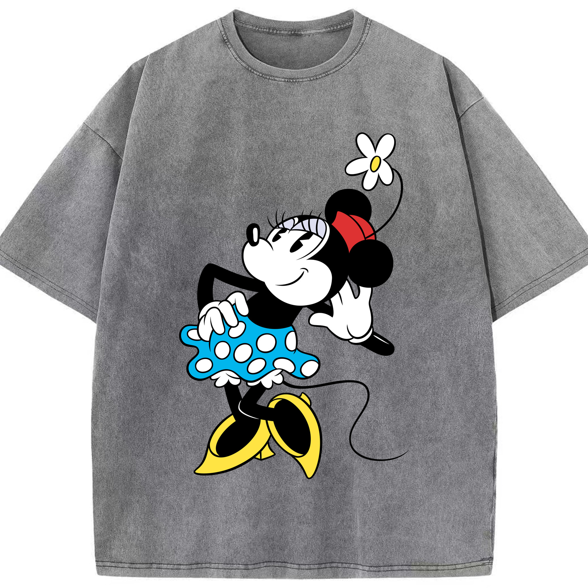（画像用） ミッキーマウス Mickey Mouse 綿100% ヴィンテージ風 半袖Tシャツ（フロントプリント）