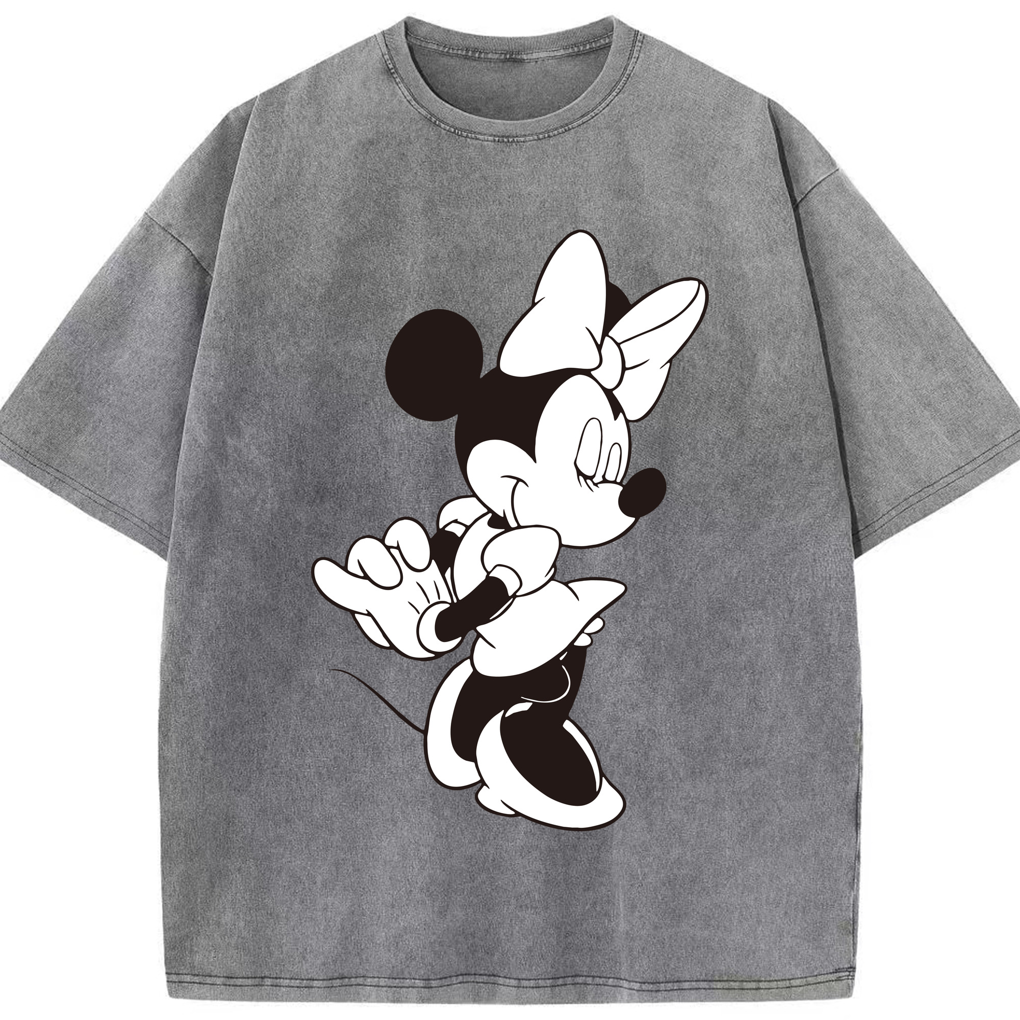 （画像用） ミッキーマウス Mickey Mouse 綿100% ヴィンテージ風 半袖Tシャツ（フロントプリント）