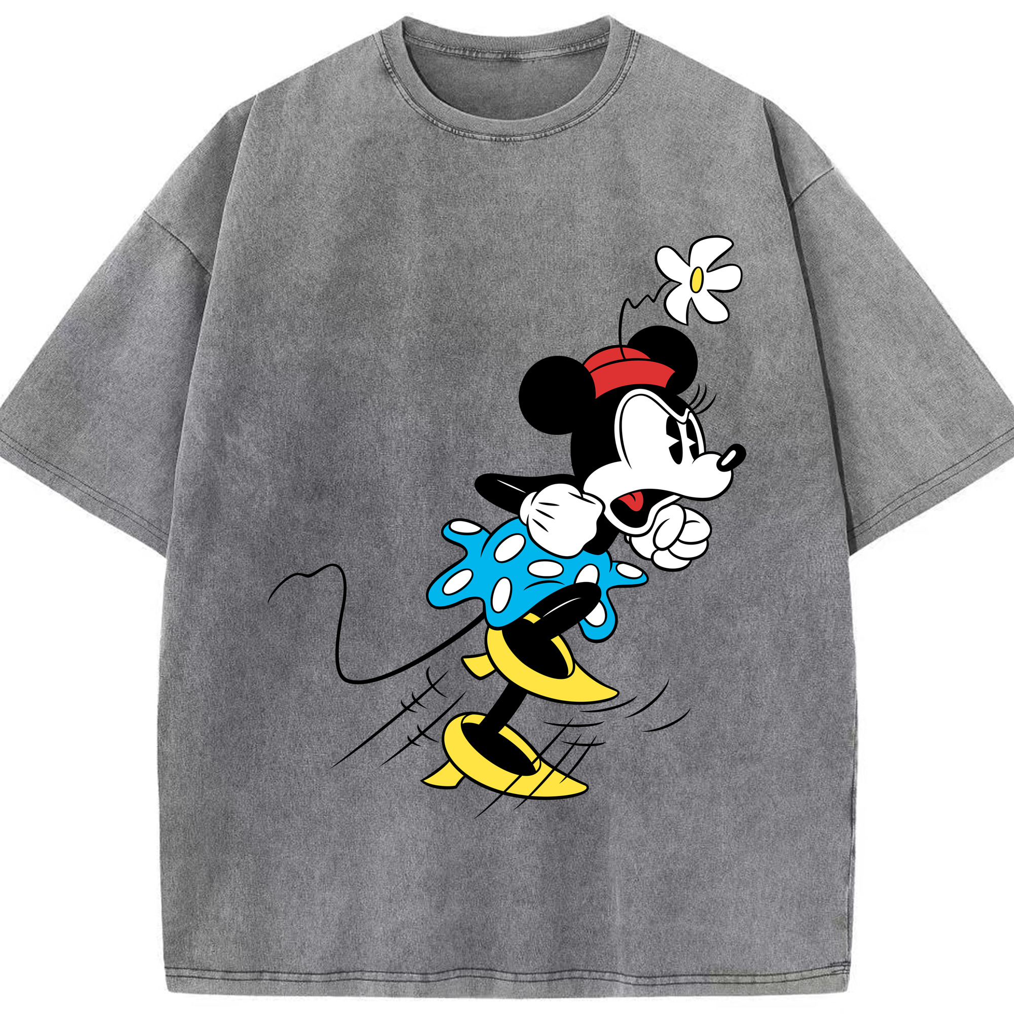 （画像用） ミッキーマウス Mickey Mouse 綿100% ヴィンテージ風 半袖Tシャツ（フロントプリント）