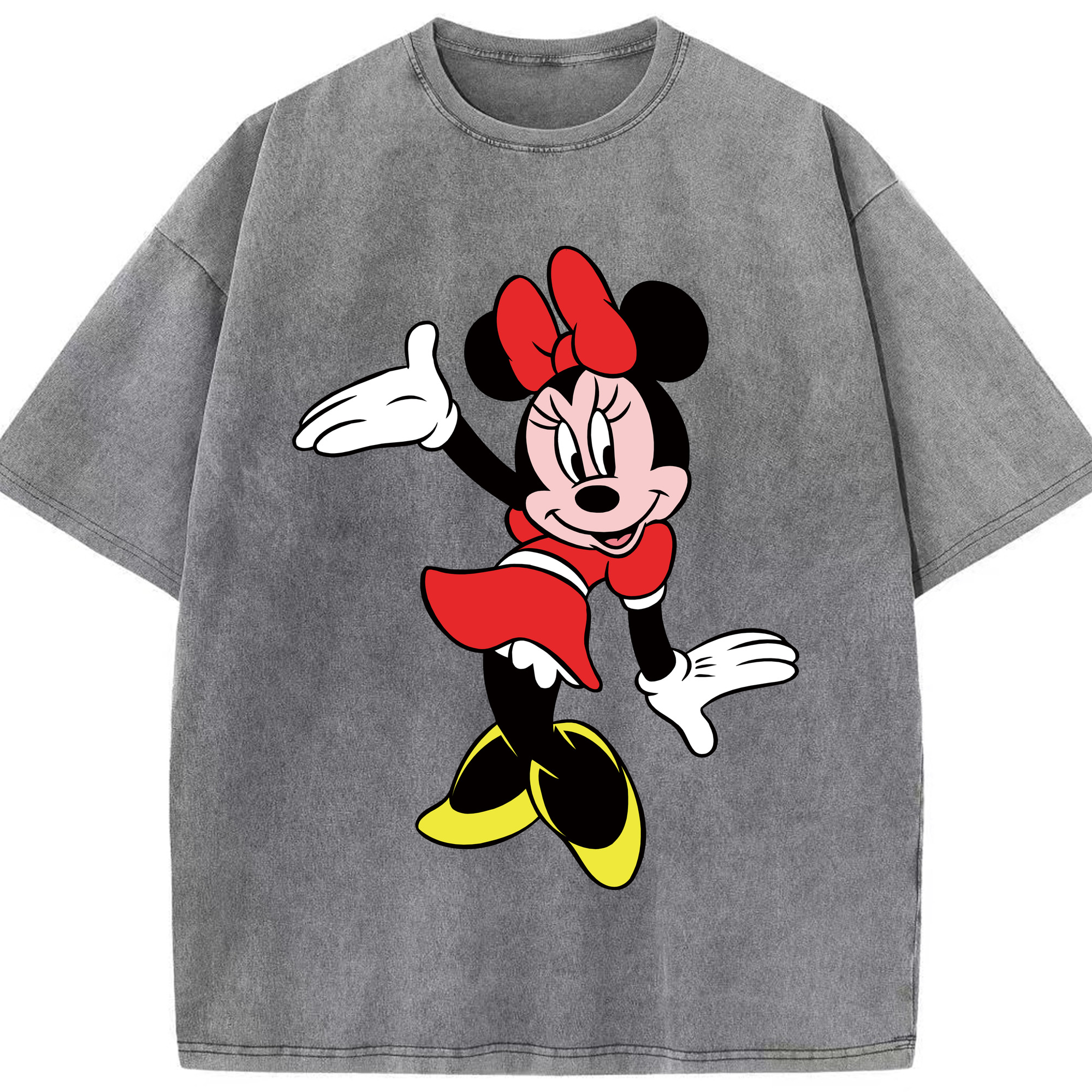 （画像用） ミッキーマウス Mickey Mouse 綿100% ヴィンテージ風 半袖Tシャツ（フロントプリント）