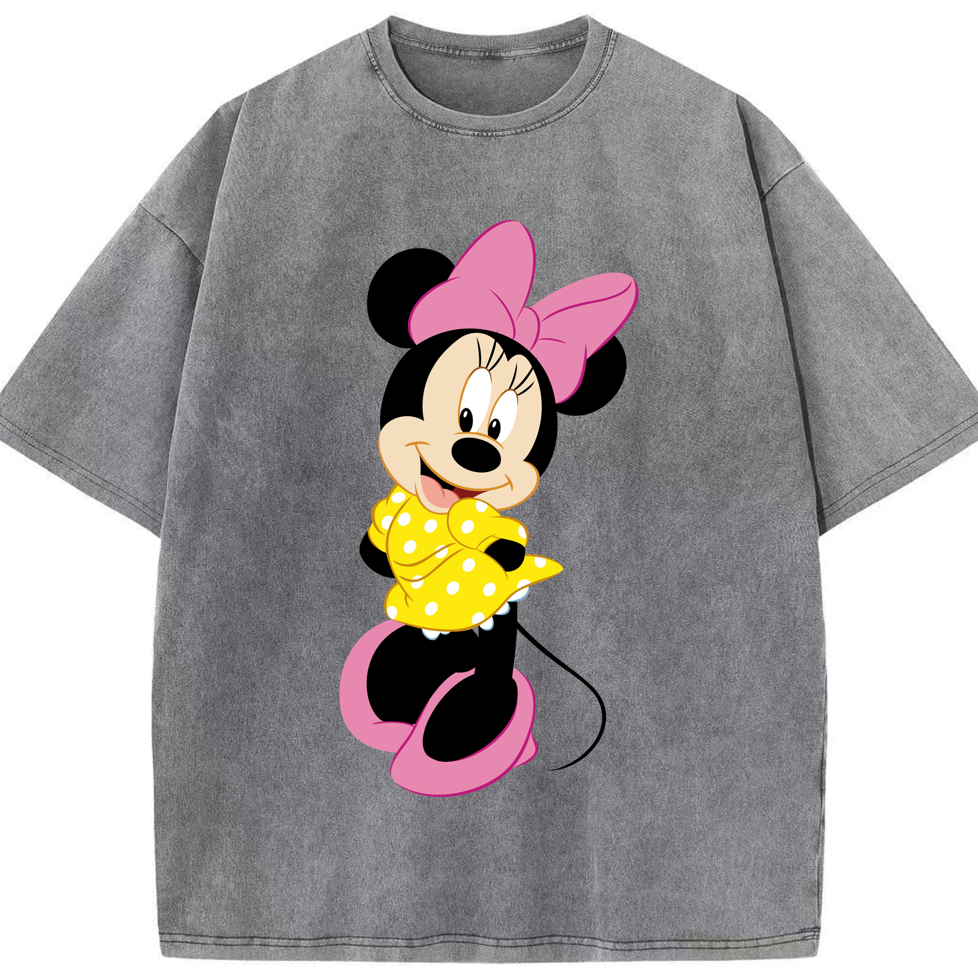 （画像用） ミッキーマウス Mickey Mouse 綿100% ヴィンテージ風 半袖Tシャツ（フロントプリント）