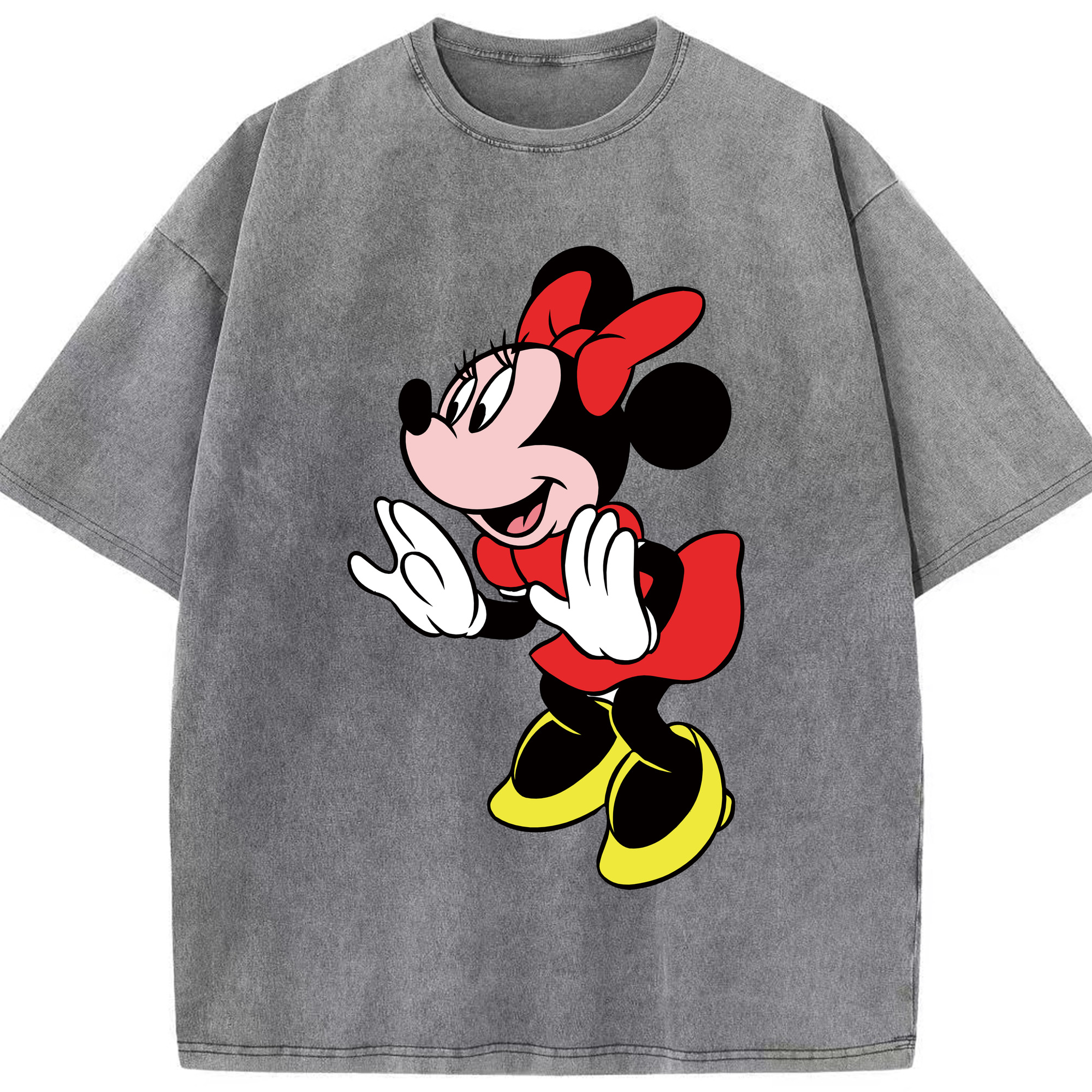 （画像用） ミッキーマウス Mickey Mouse 綿100% ヴィンテージ風 半袖Tシャツ（フロントプリント）