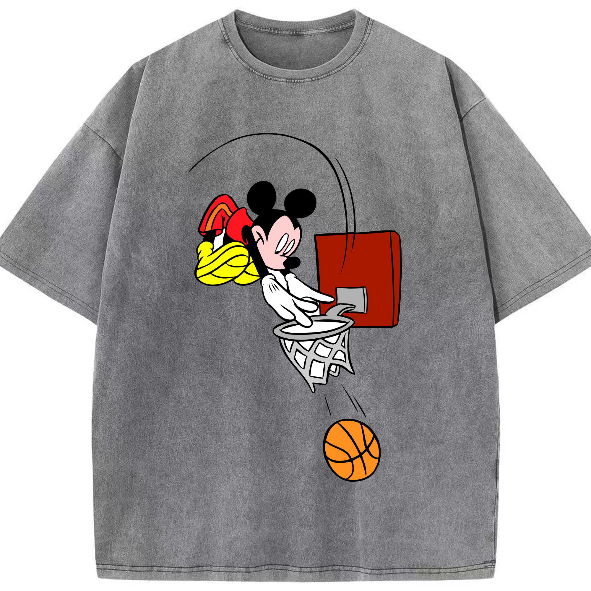 （画像用） ミッキーマウス Mickey Mouse 綿100% ヴィンテージ風 半袖Tシャツ（フロントプリント）