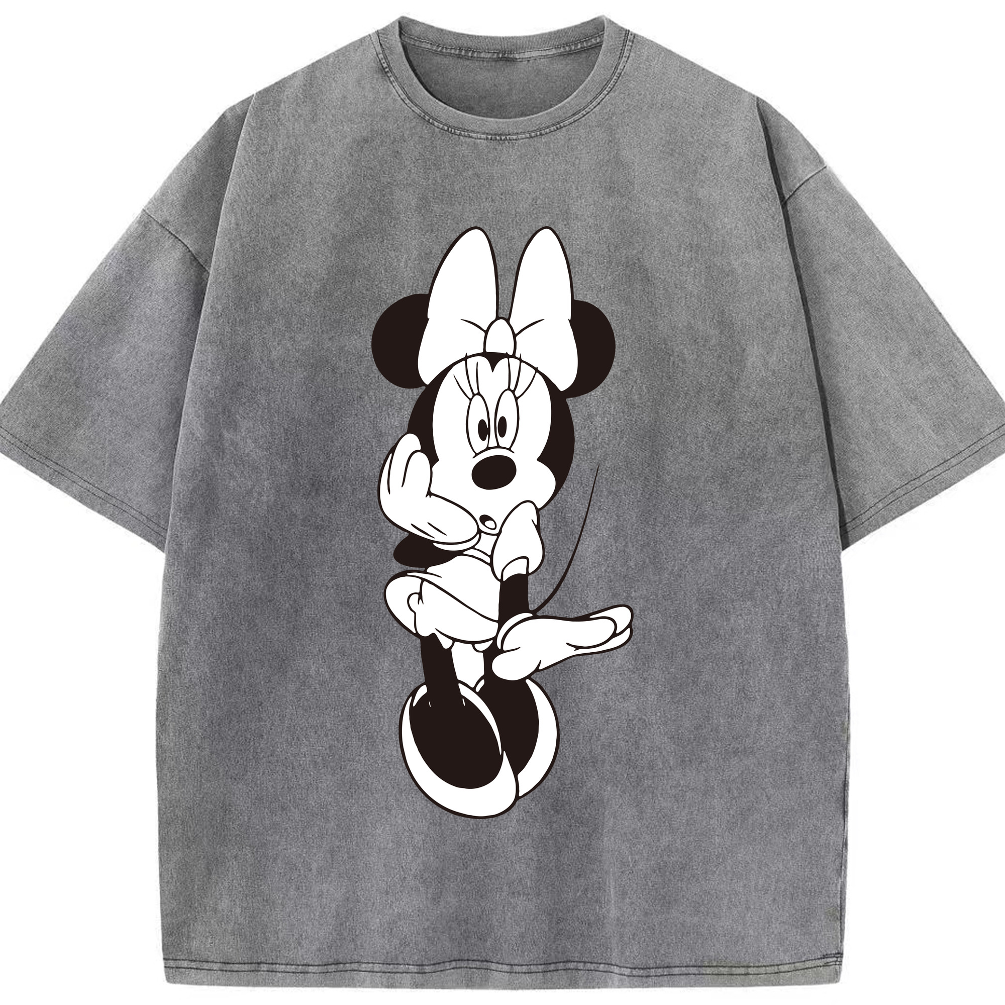 （画像用） ミッキーマウス Mickey Mouse 綿100% ヴィンテージ風 半袖Tシャツ（フロントプリント）