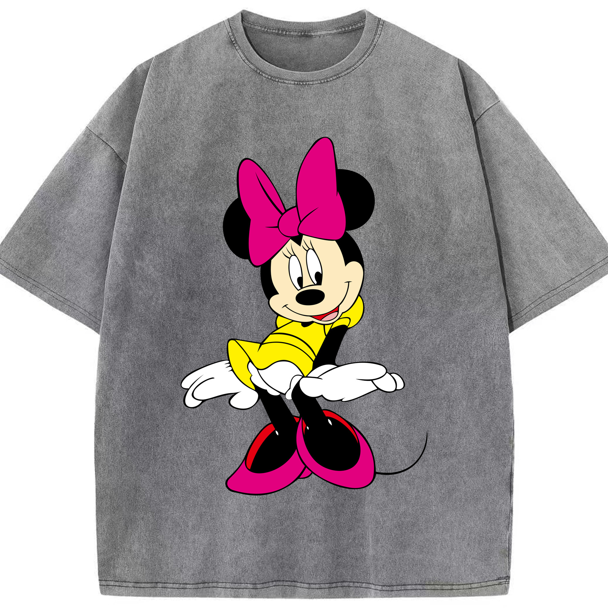 （画像用） ミッキーマウス Mickey Mouse 綿100% ヴィンテージ風 半袖Tシャツ（フロントプリント）