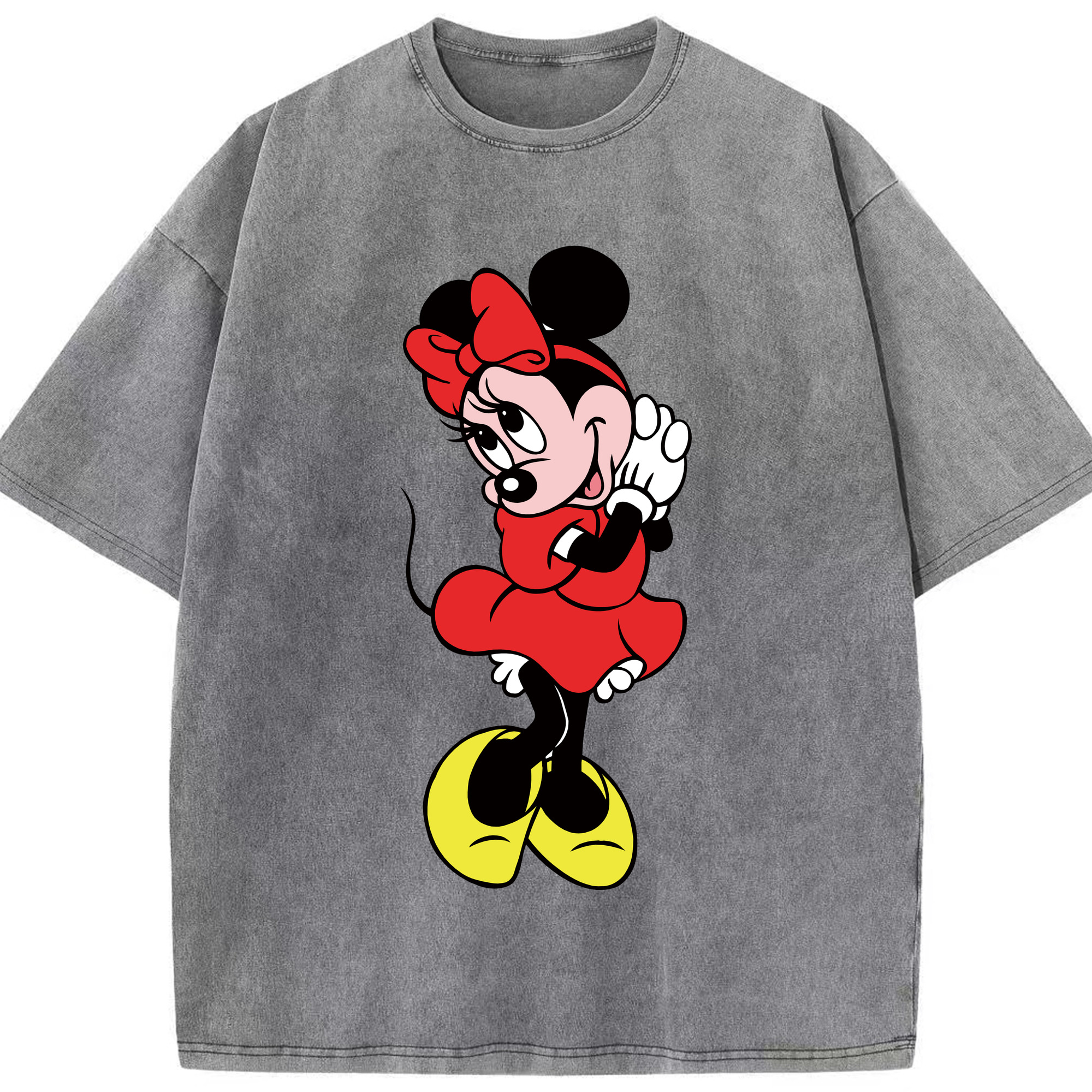 （画像用） ミッキーマウス Mickey Mouse 綿100% ヴィンテージ風 半袖Tシャツ（フロントプリント）