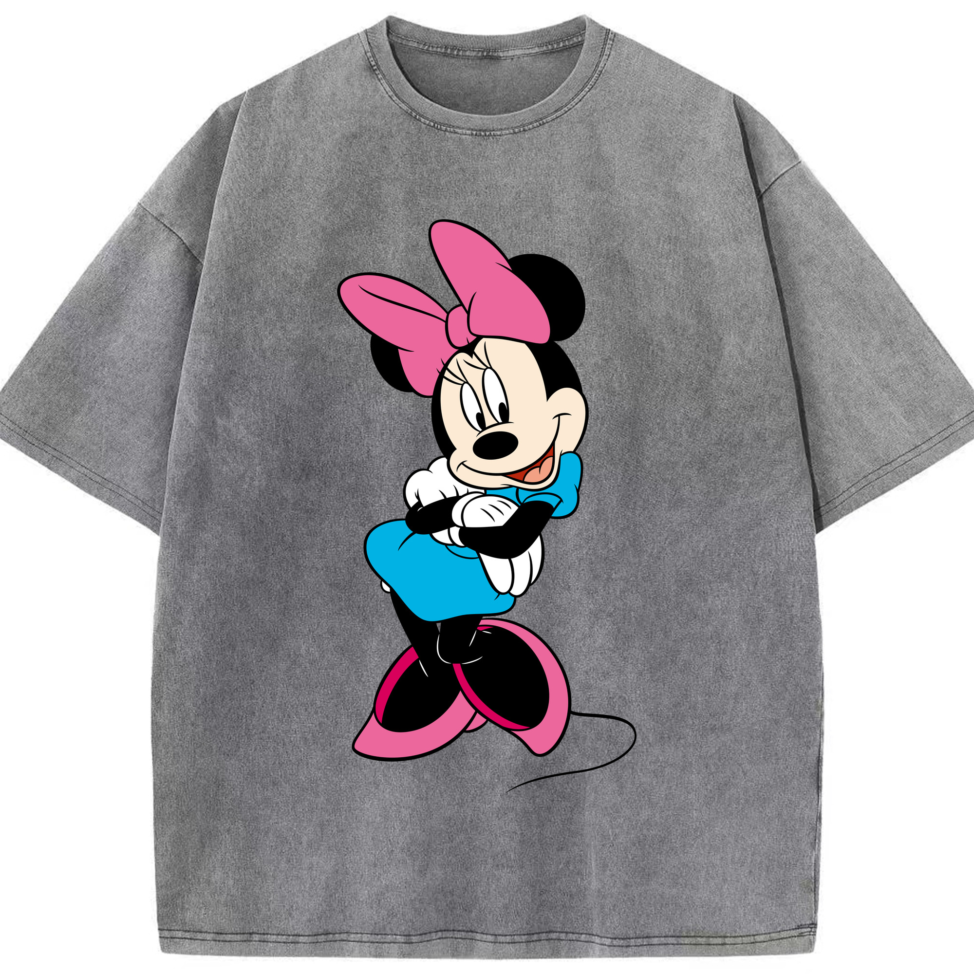 （画像用） ミッキーマウス Mickey Mouse 綿100% ヴィンテージ風 半袖Tシャツ（フロントプリント）