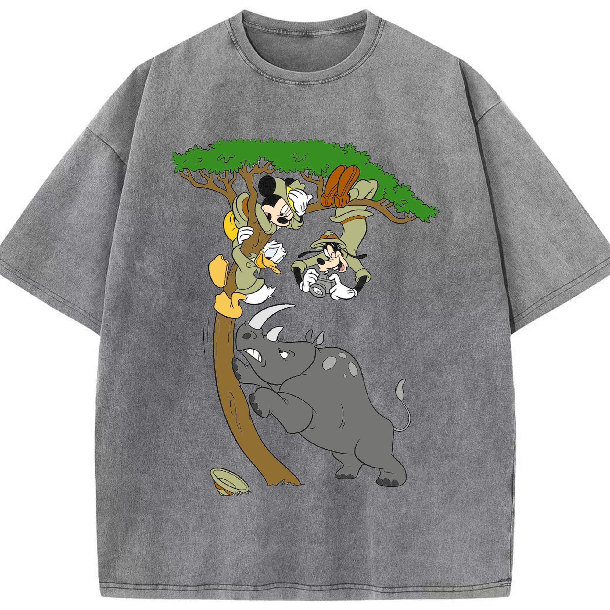 （画像用） ミッキーマウス Mickey Mouse 綿100% ヴィンテージ風 半袖Tシャツ（フロントプリント）