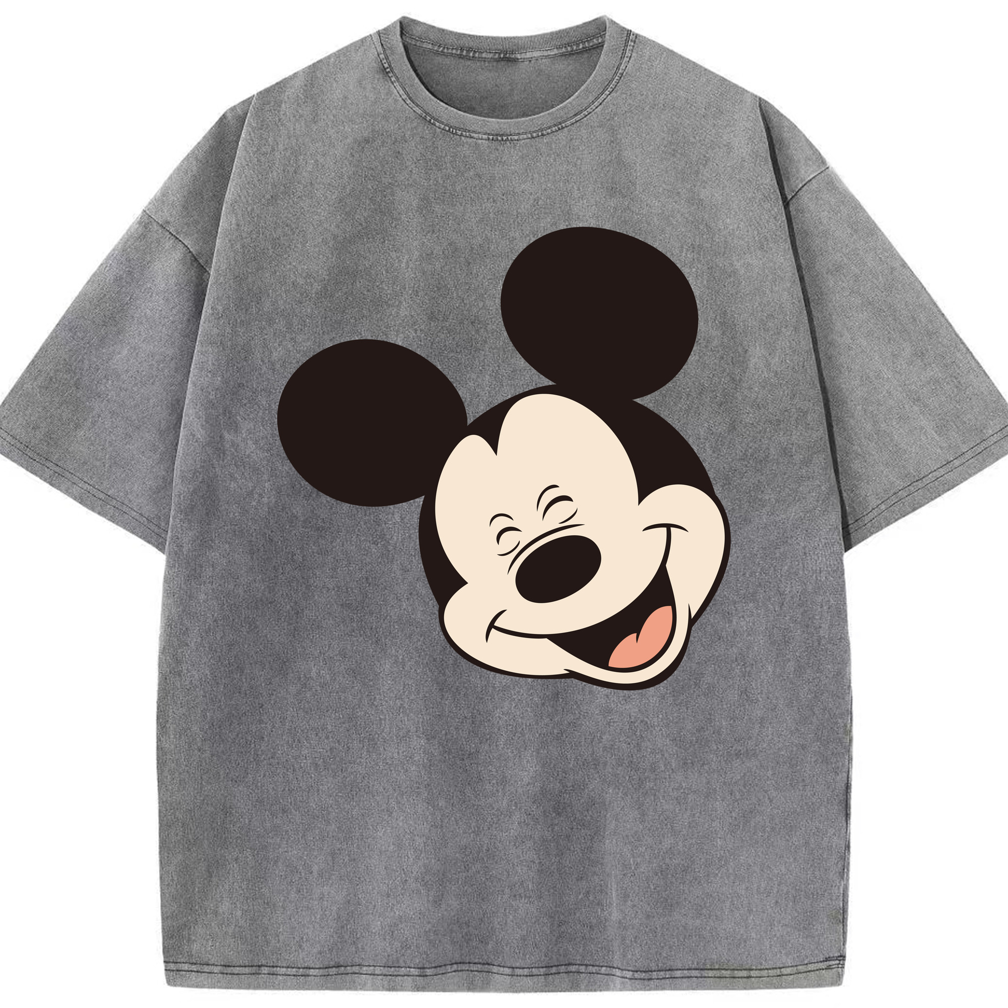 （画像用） ミッキーマウス Mickey Mouse 綿100% ヴィンテージ風 半袖Tシャツ（フロントプリント）
