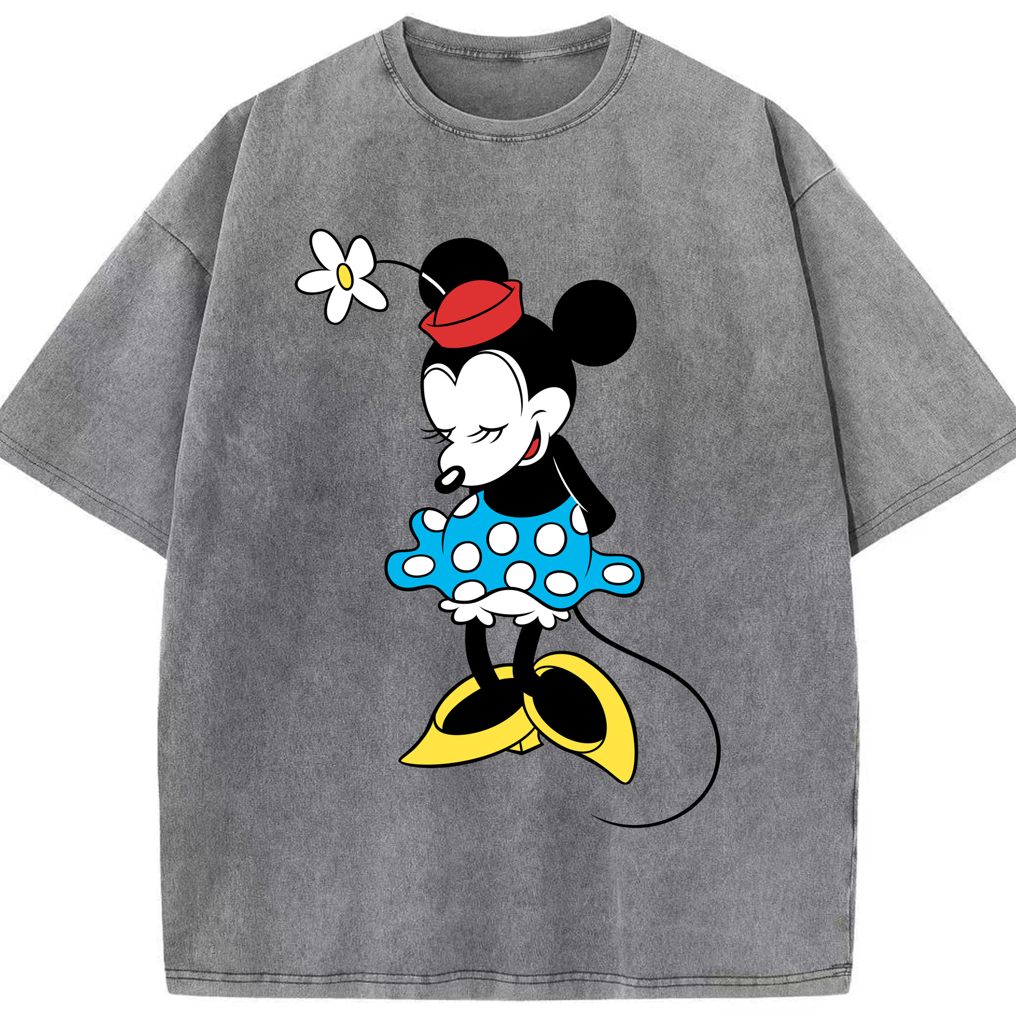 （画像用） ミッキーマウス Mickey Mouse 綿100% ヴィンテージ風 半袖Tシャツ（フロントプリント）