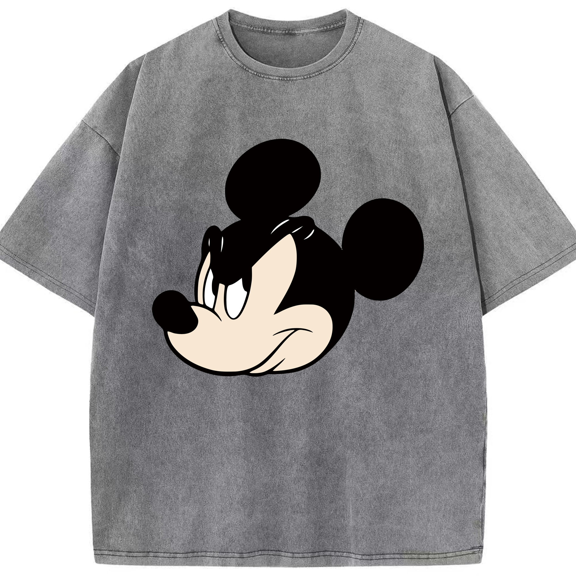 （画像用） ミッキーマウス Mickey Mouse 綿100% ヴィンテージ風 半袖Tシャツ（フロントプリント）