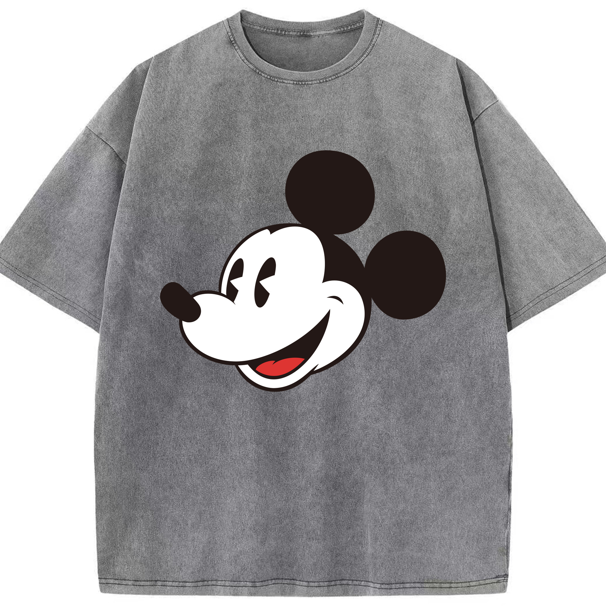 （画像用） ミッキーマウス Mickey Mouse 綿100% ヴィンテージ風 半袖Tシャツ（フロントプリント）