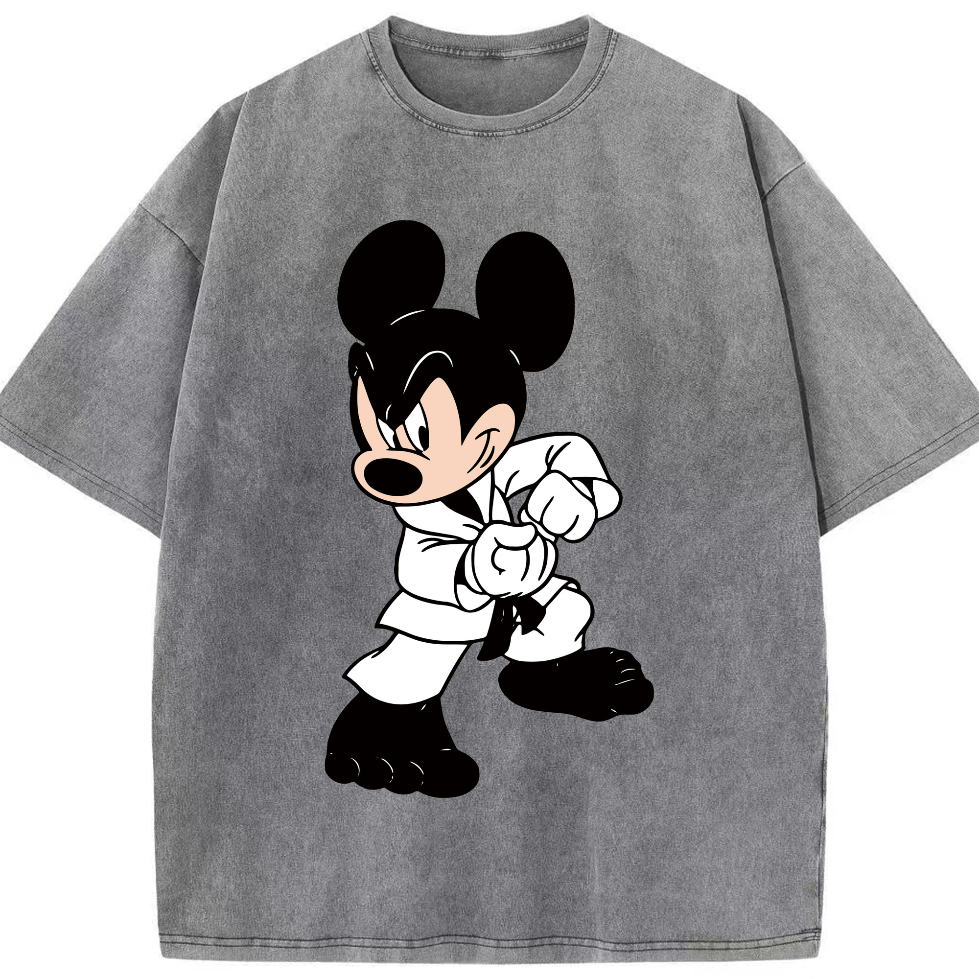 （画像用） ミッキーマウス Mickey Mouse 綿100% ヴィンテージ風 半袖Tシャツ（フロントプリント）