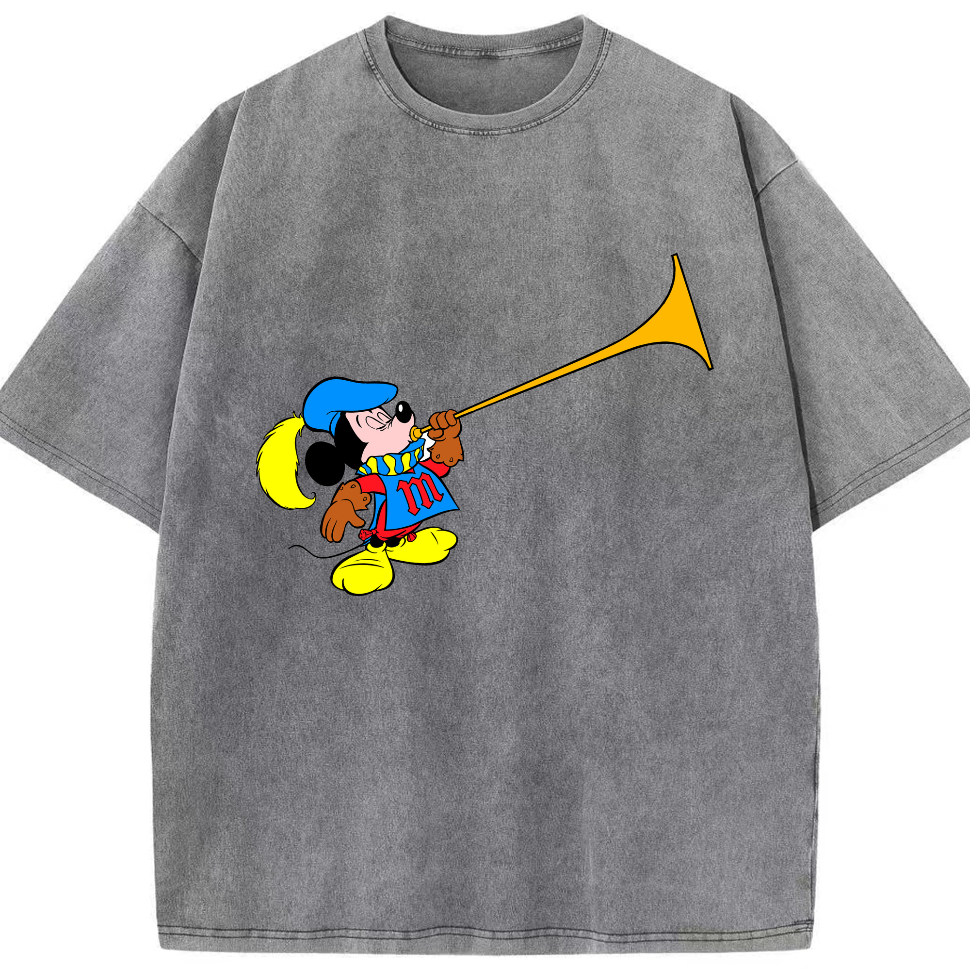 （画像用） ミッキーマウス Mickey Mouse 綿100% ヴィンテージ風 半袖Tシャツ（フロントプリント）