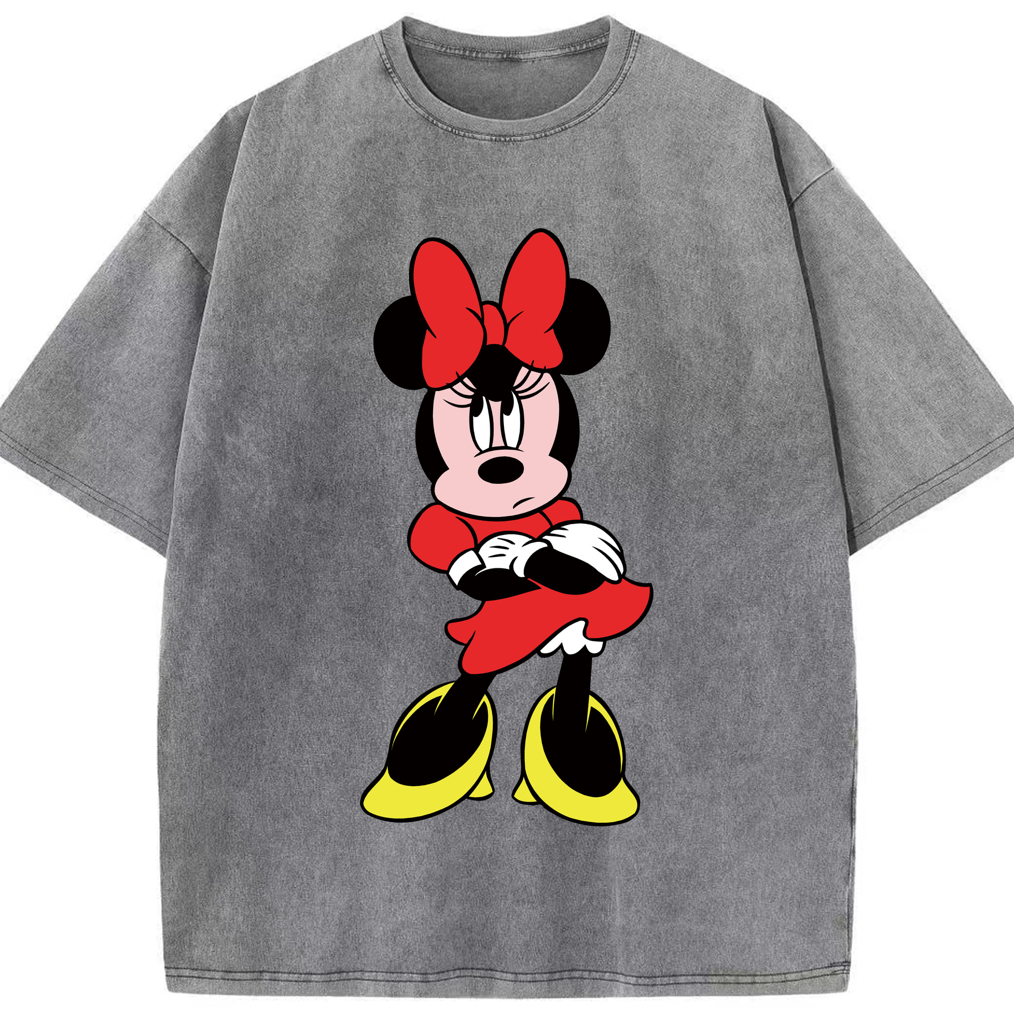 （画像用） ミッキーマウス Mickey Mouse 綿100% ヴィンテージ風 半袖Tシャツ（フロントプリント）
