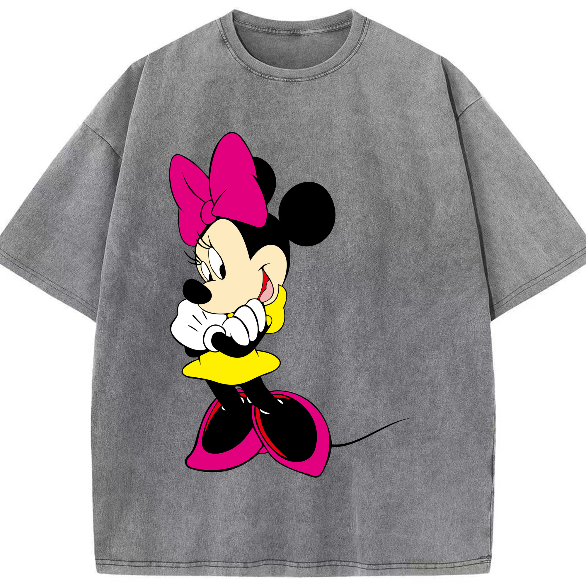 （画像用） ミッキーマウス Mickey Mouse 綿100% ヴィンテージ風 半袖Tシャツ（フロントプリント）