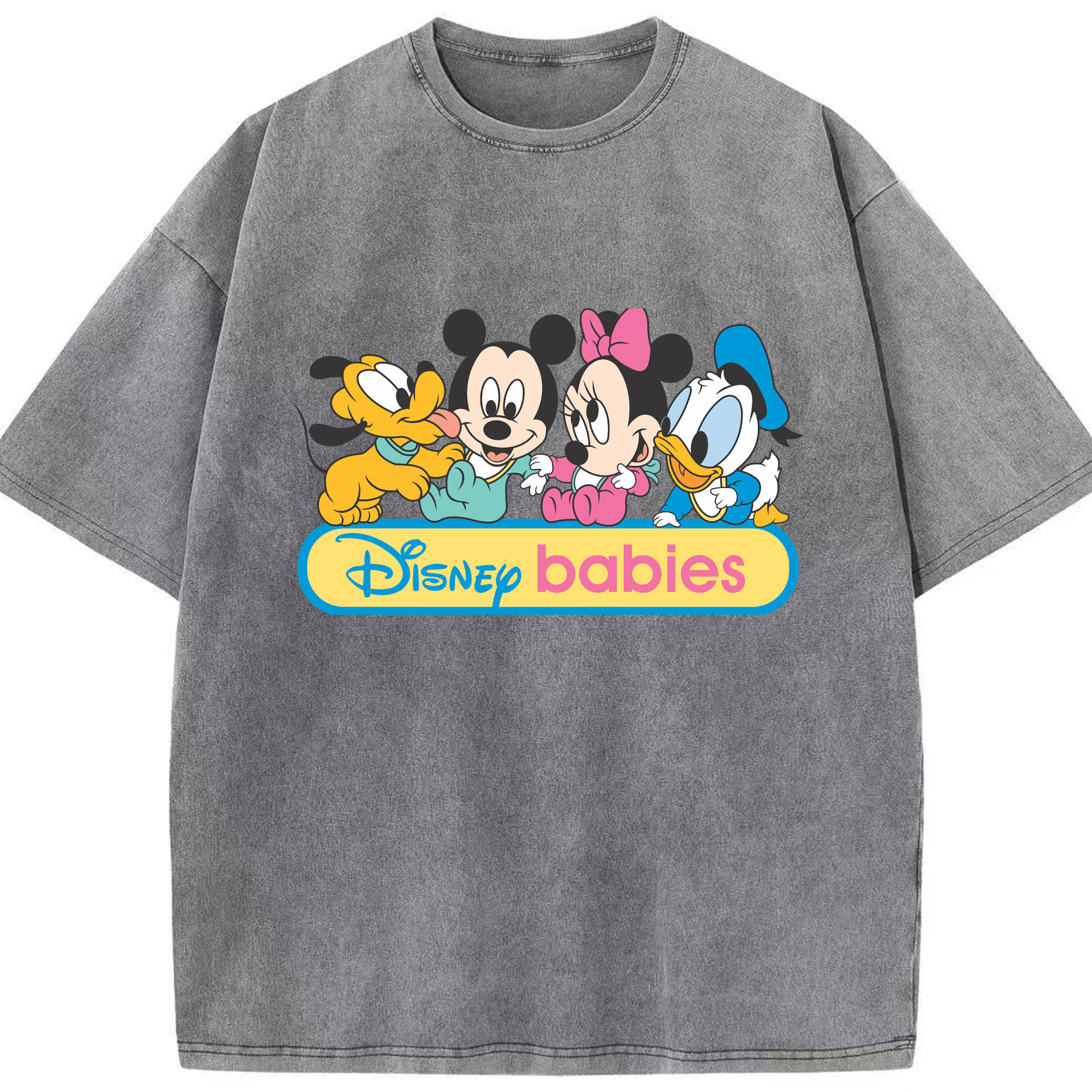 （画像用） ミッキーマウス Mickey Mouse 綿100% ヴィンテージ風 半袖Tシャツ（フロントプリント）
