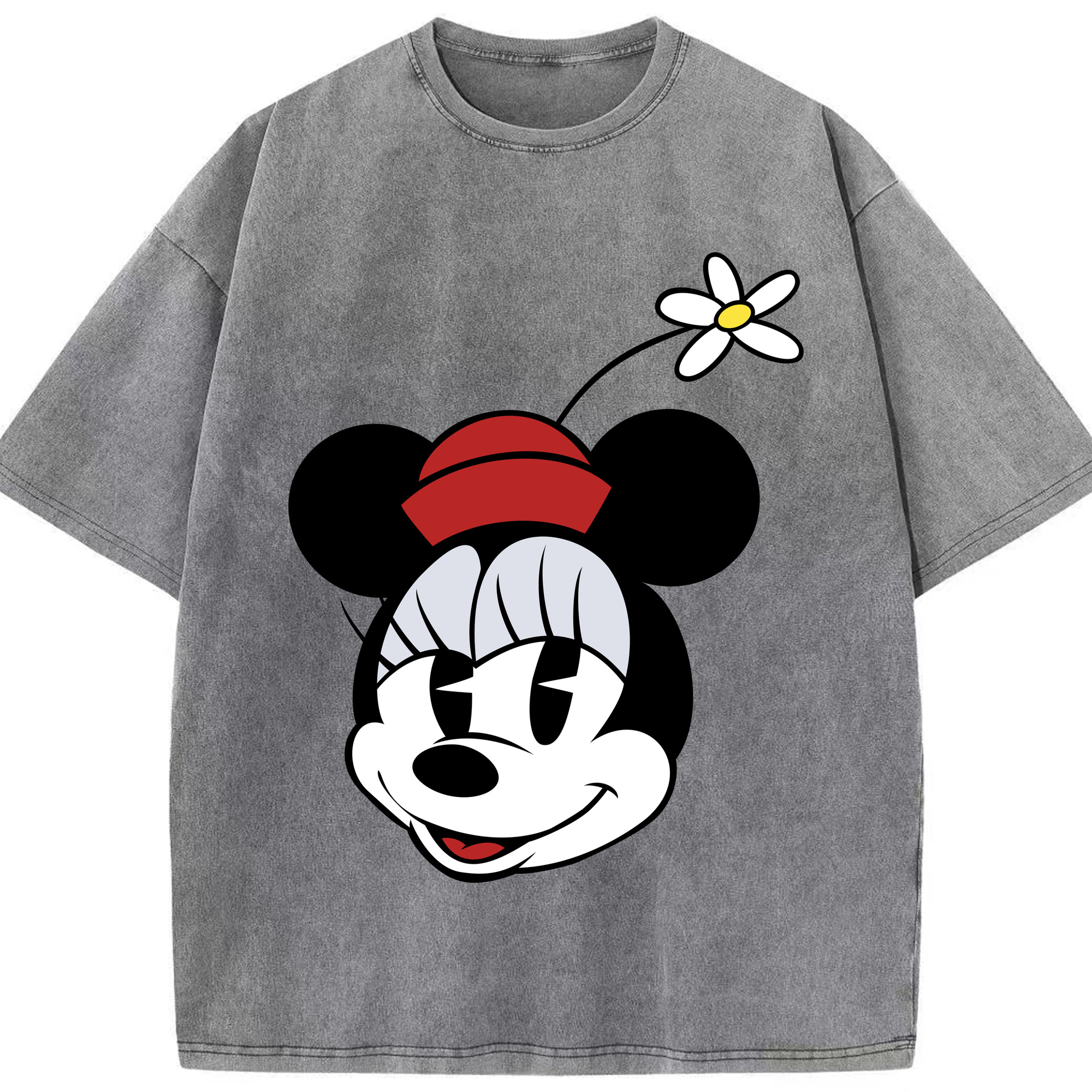 （画像用） ミッキーマウス Mickey Mouse 綿100% ヴィンテージ風 半袖Tシャツ（フロントプリント）