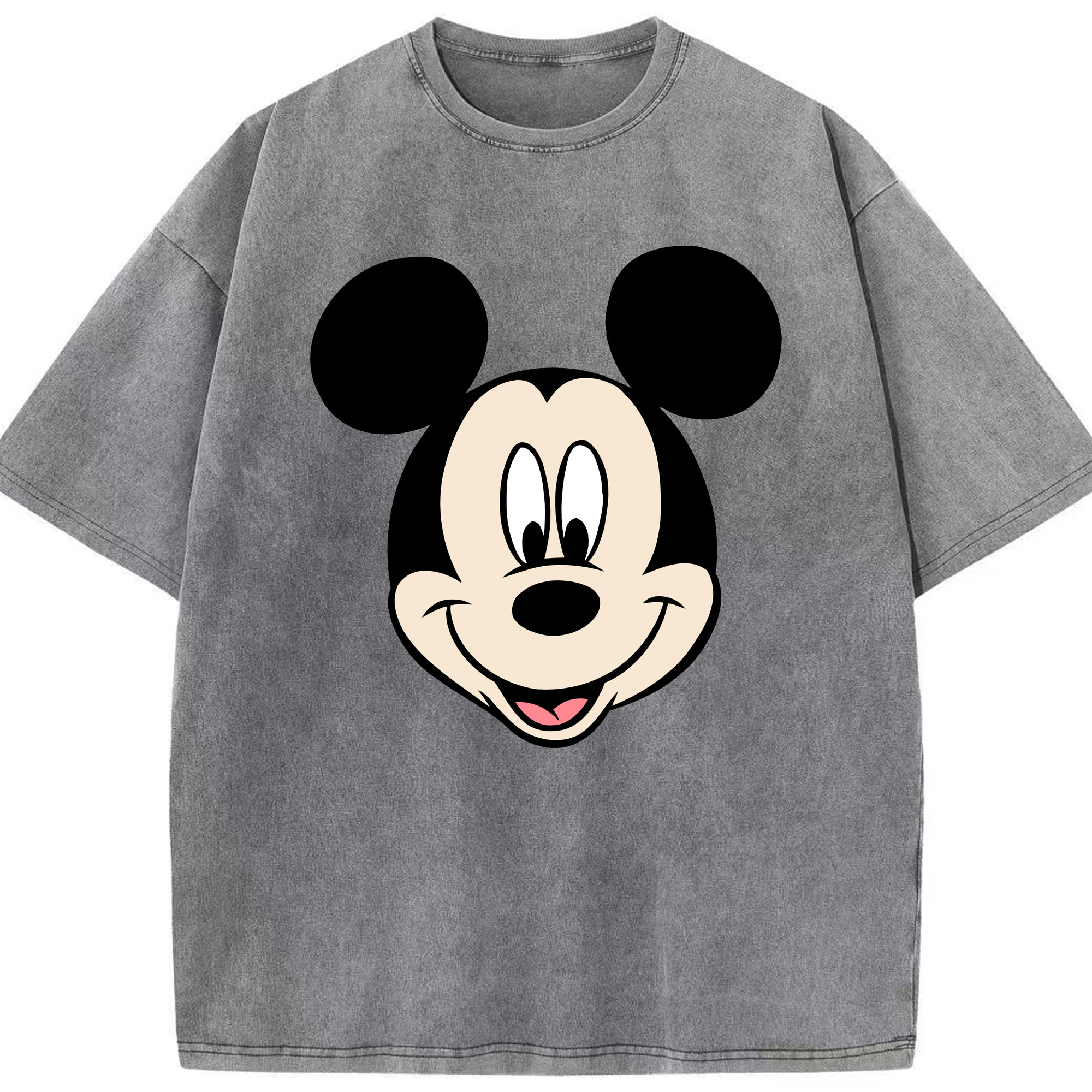 （画像用） ミッキーマウス Mickey Mouse 綿100% ヴィンテージ風 半袖Tシャツ（フロントプリント）