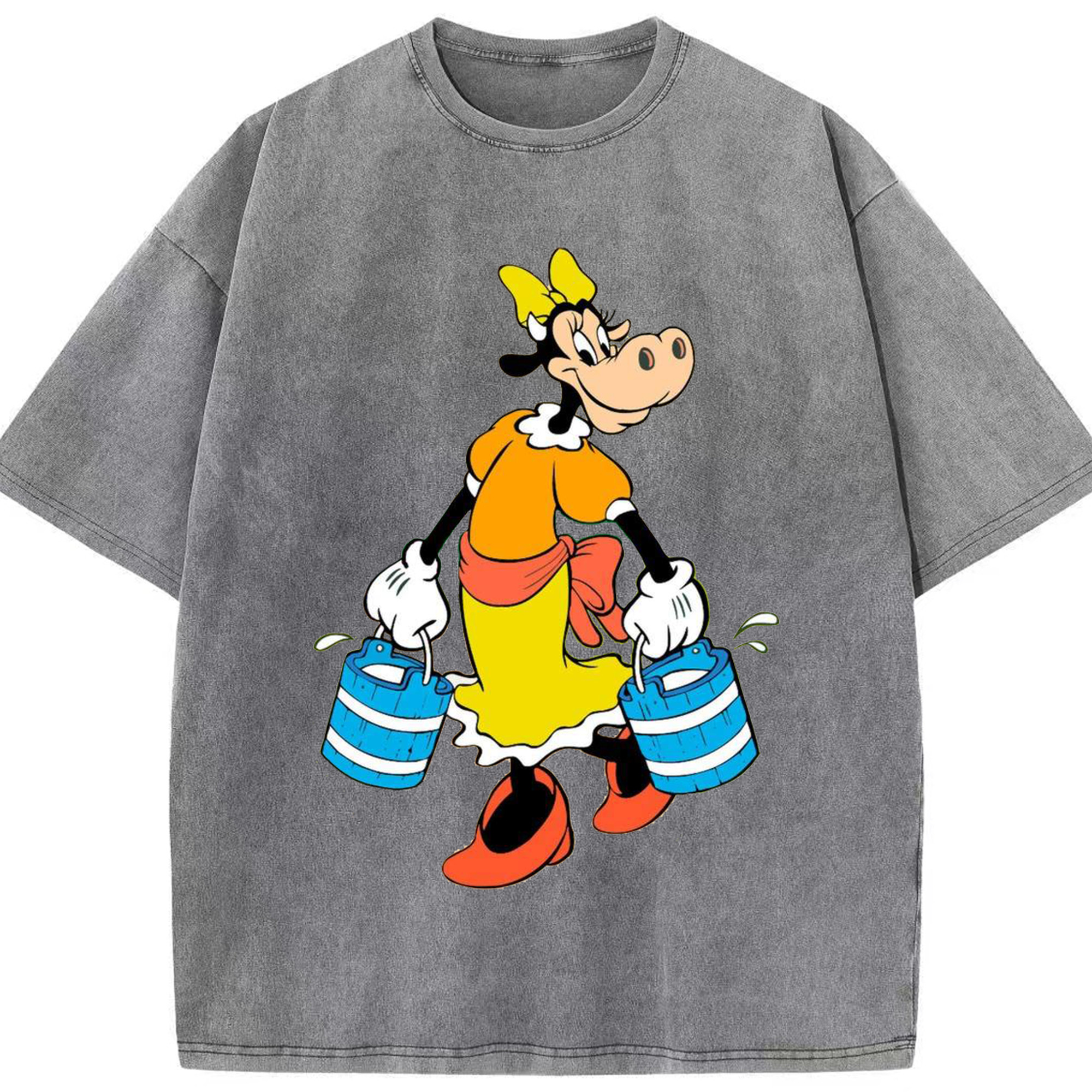 （画像用） ミッキーマウス Mickey Mouse 綿100% ヴィンテージ風 半袖Tシャツ（フロントプリント）