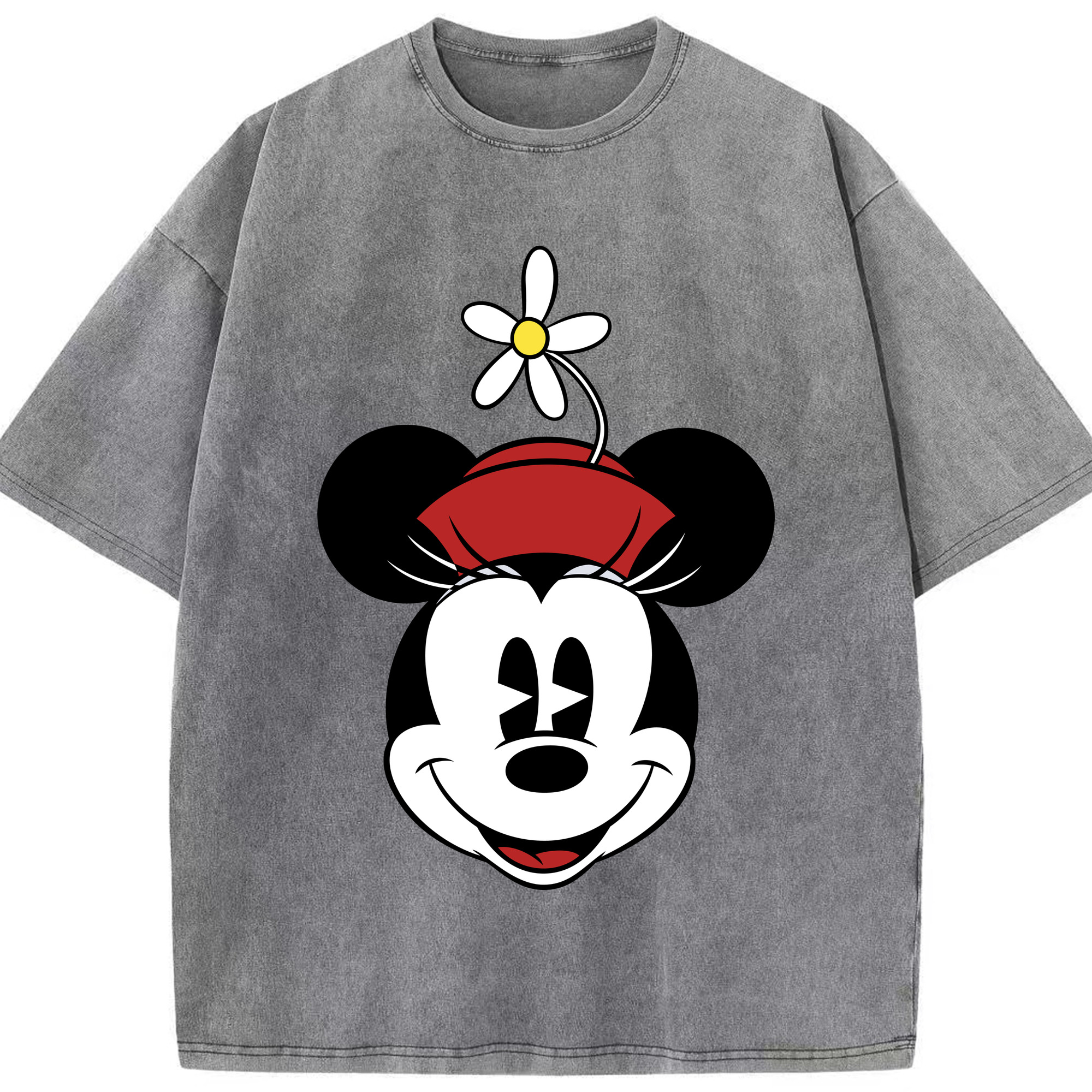 （画像用） ミッキーマウス Mickey Mouse 綿100% ヴィンテージ風 半袖Tシャツ（フロントプリント）