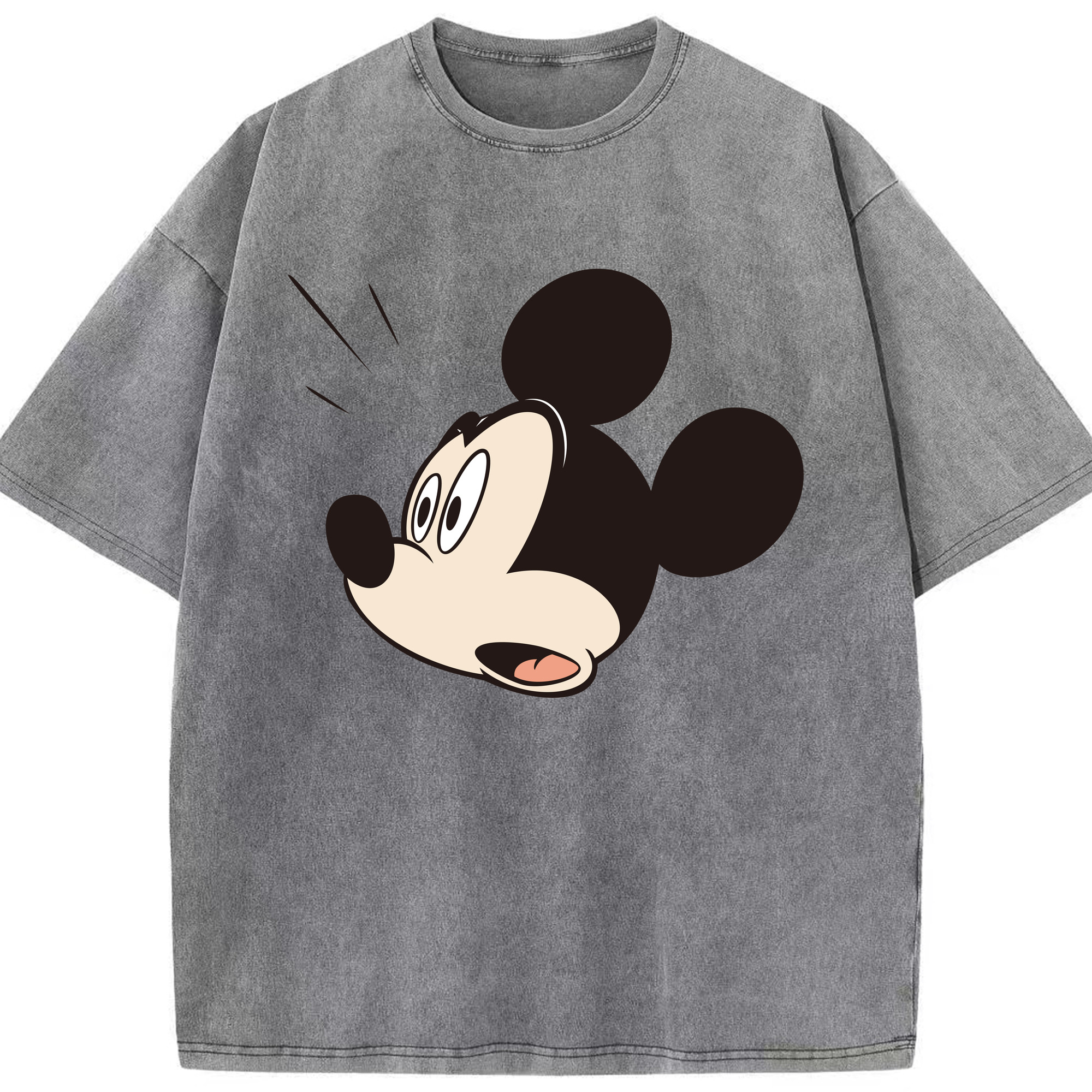 （画像用） ミッキーマウス Mickey Mouse 綿100% ヴィンテージ風 半袖Tシャツ（フロントプリント）